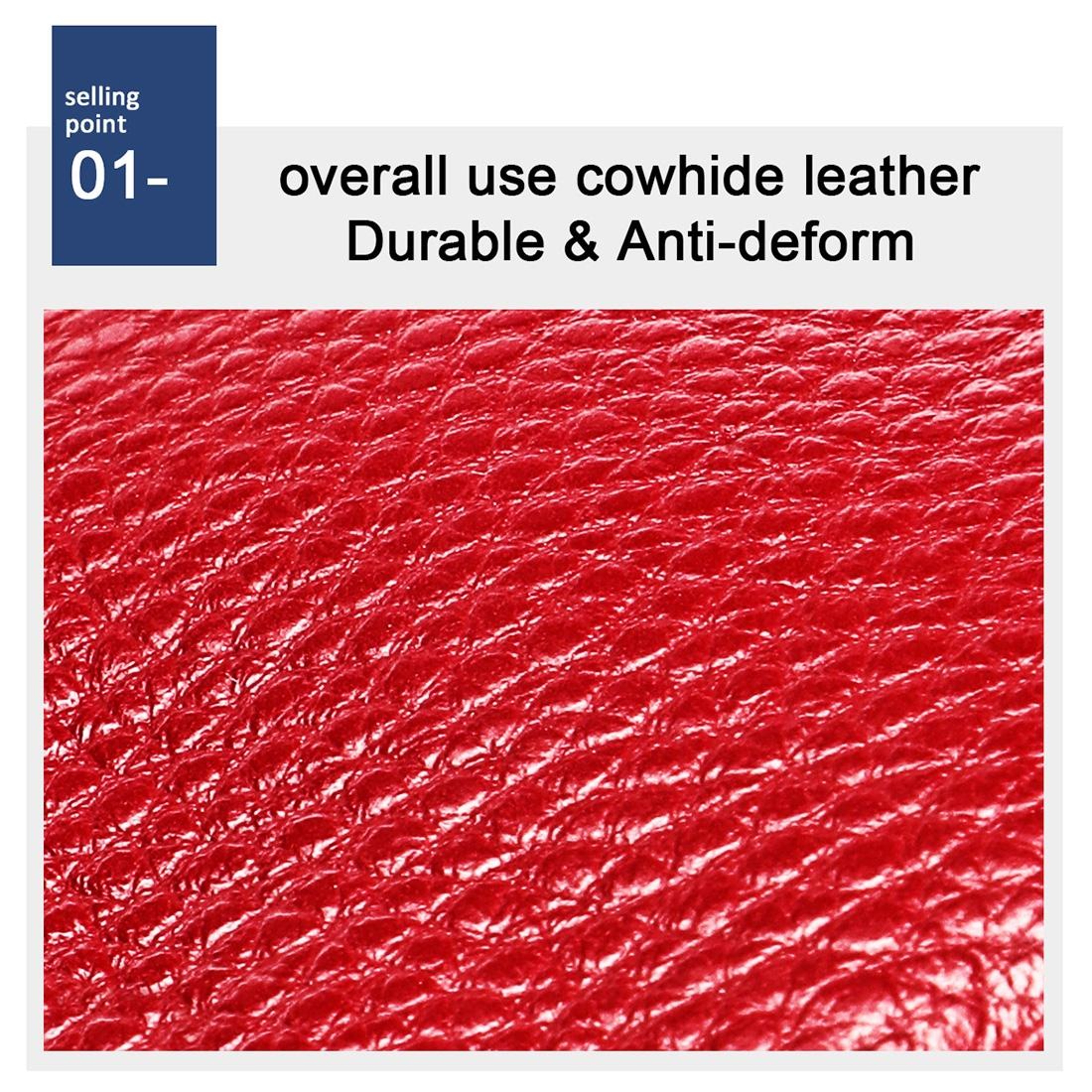 Womens Small Leather Cosmetic Bag with Zipper Portable Mini Purse – view 7