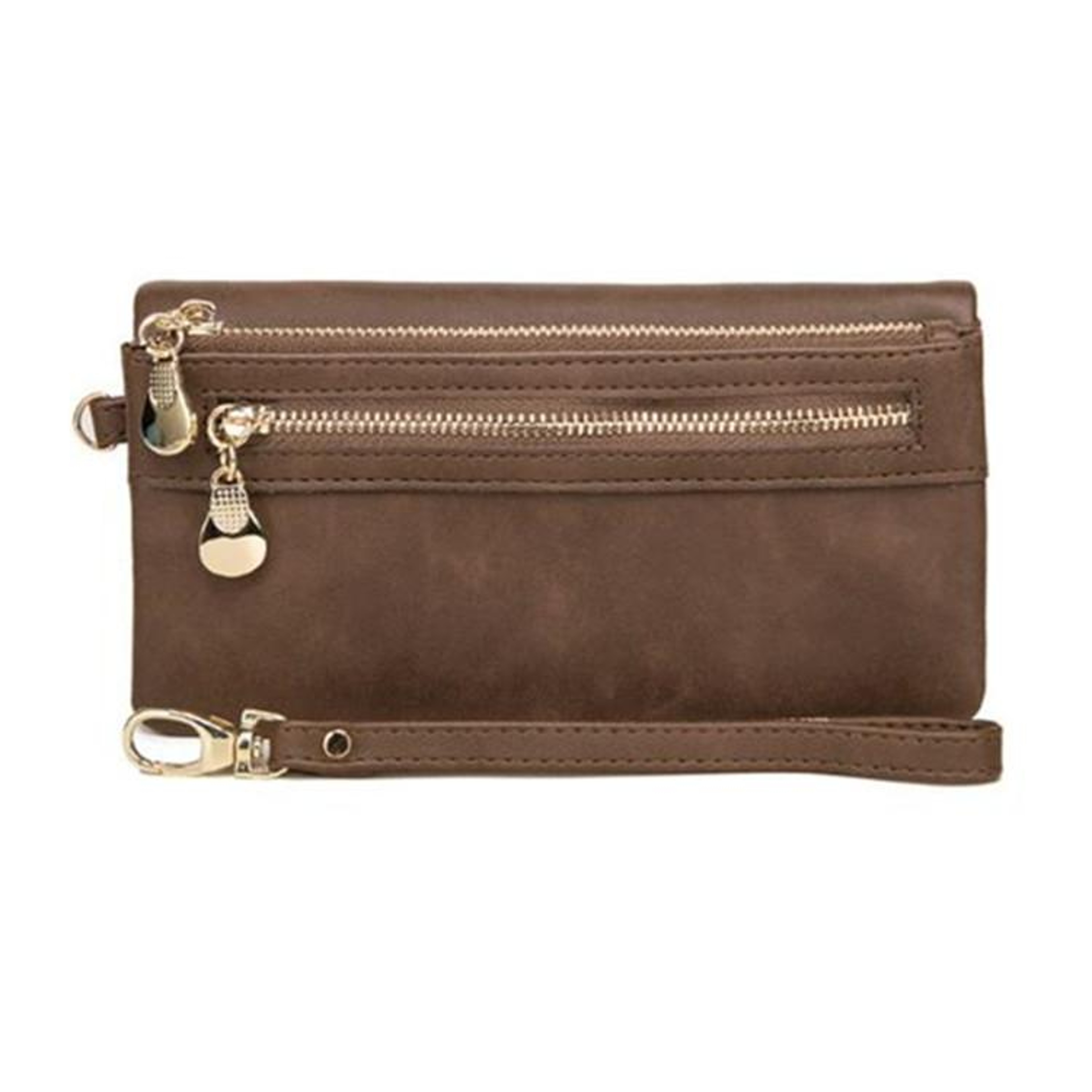 Womens Long Wallet with Double Zippers and Multiple Card Compartments – view 10