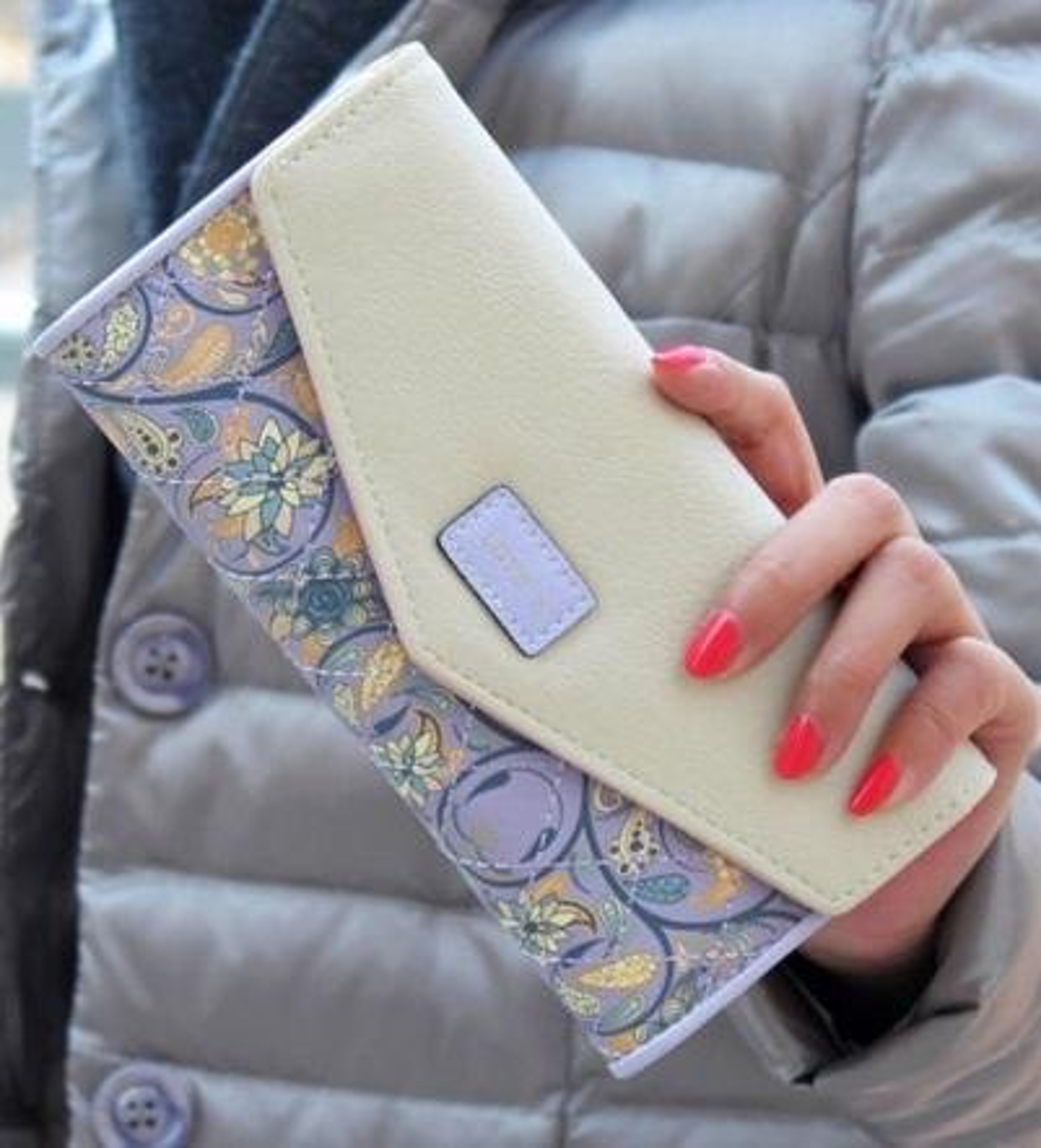 Womens Long Floral PU Leather Wallet with Coin Pocket and Card Holder – view 8