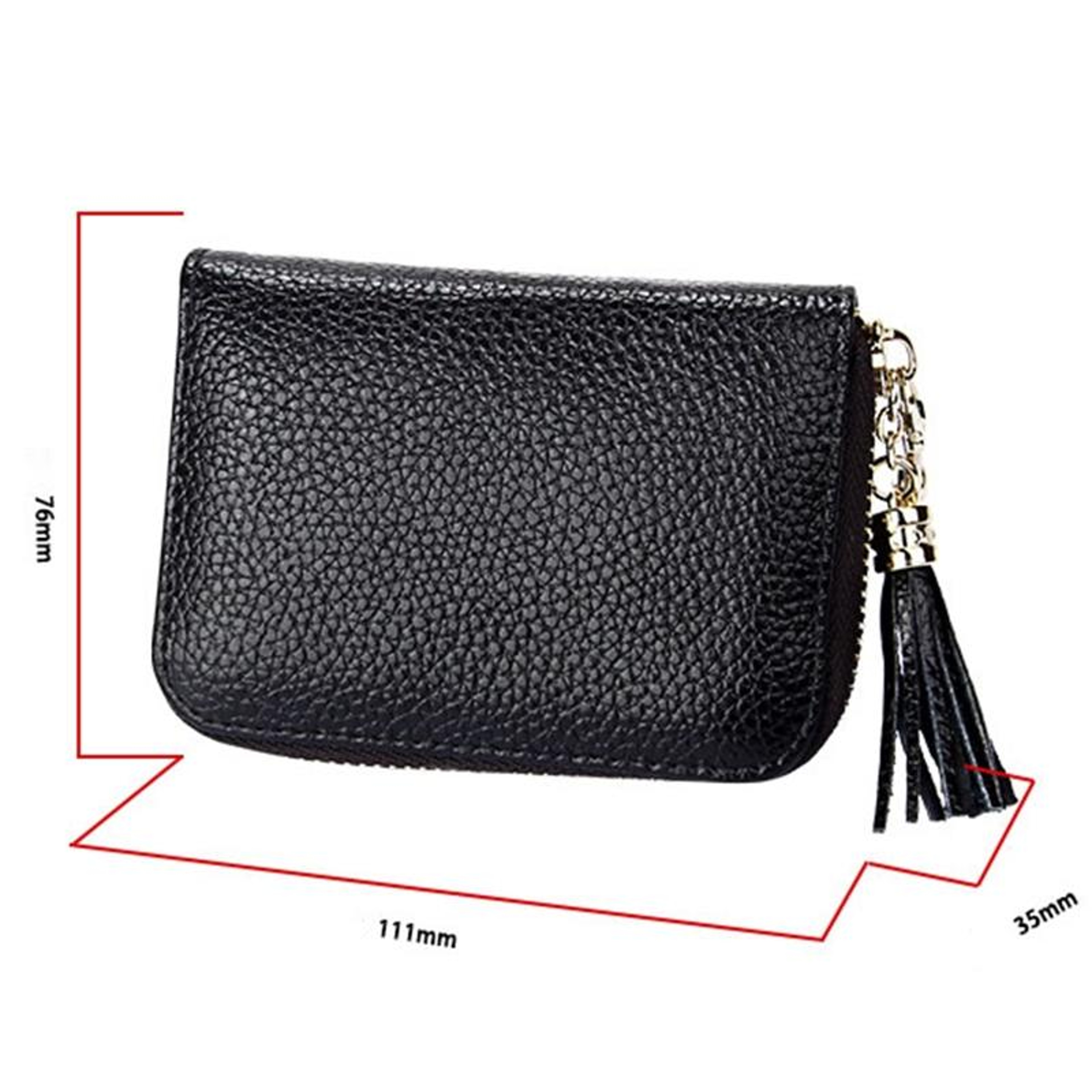 Womens Genuine Cowhide Leather RFID Blocking Wallet With 15 Card Slots 7