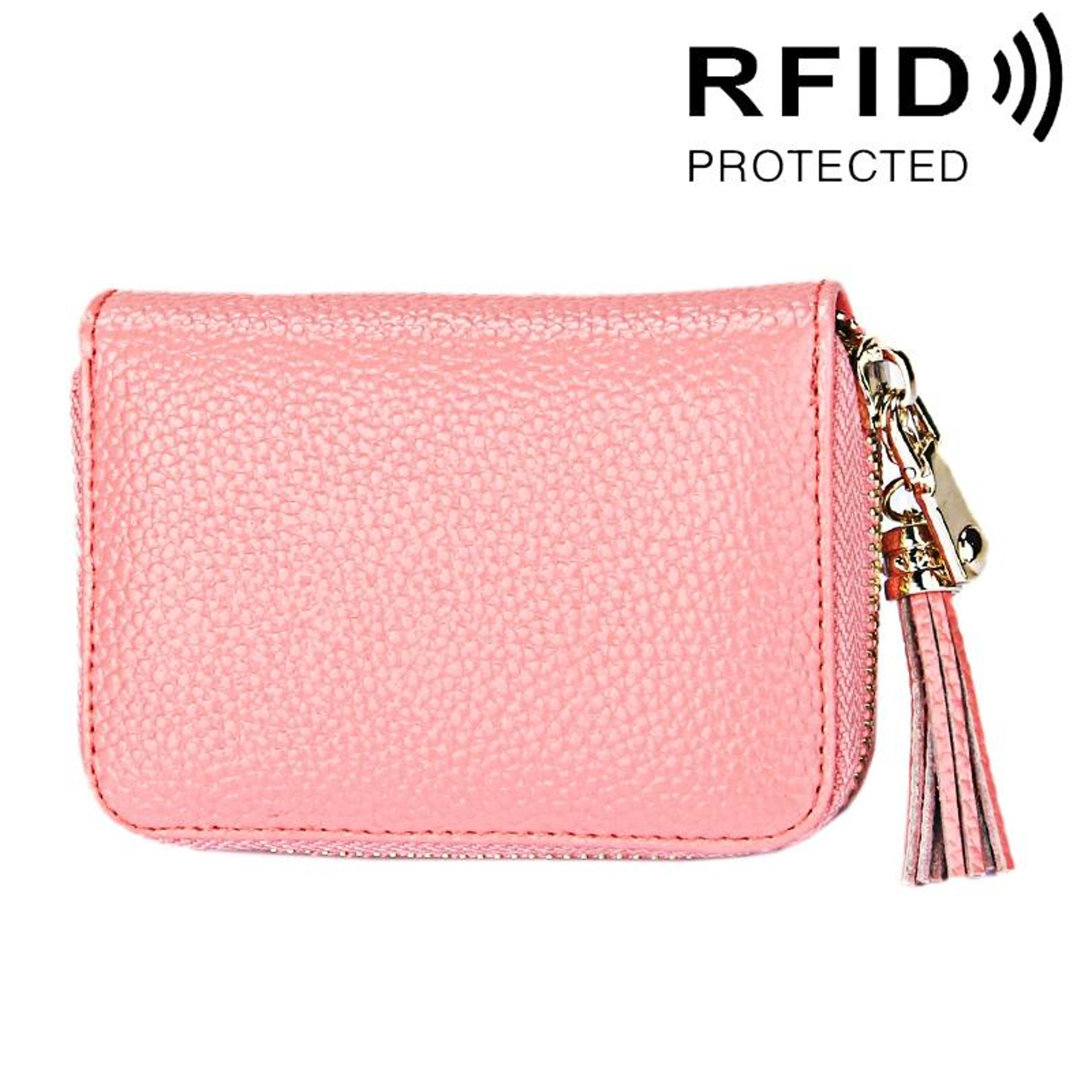 Womens Genuine Cowhide Leather RFID Blocking Wallet With 15 Card Slots 12