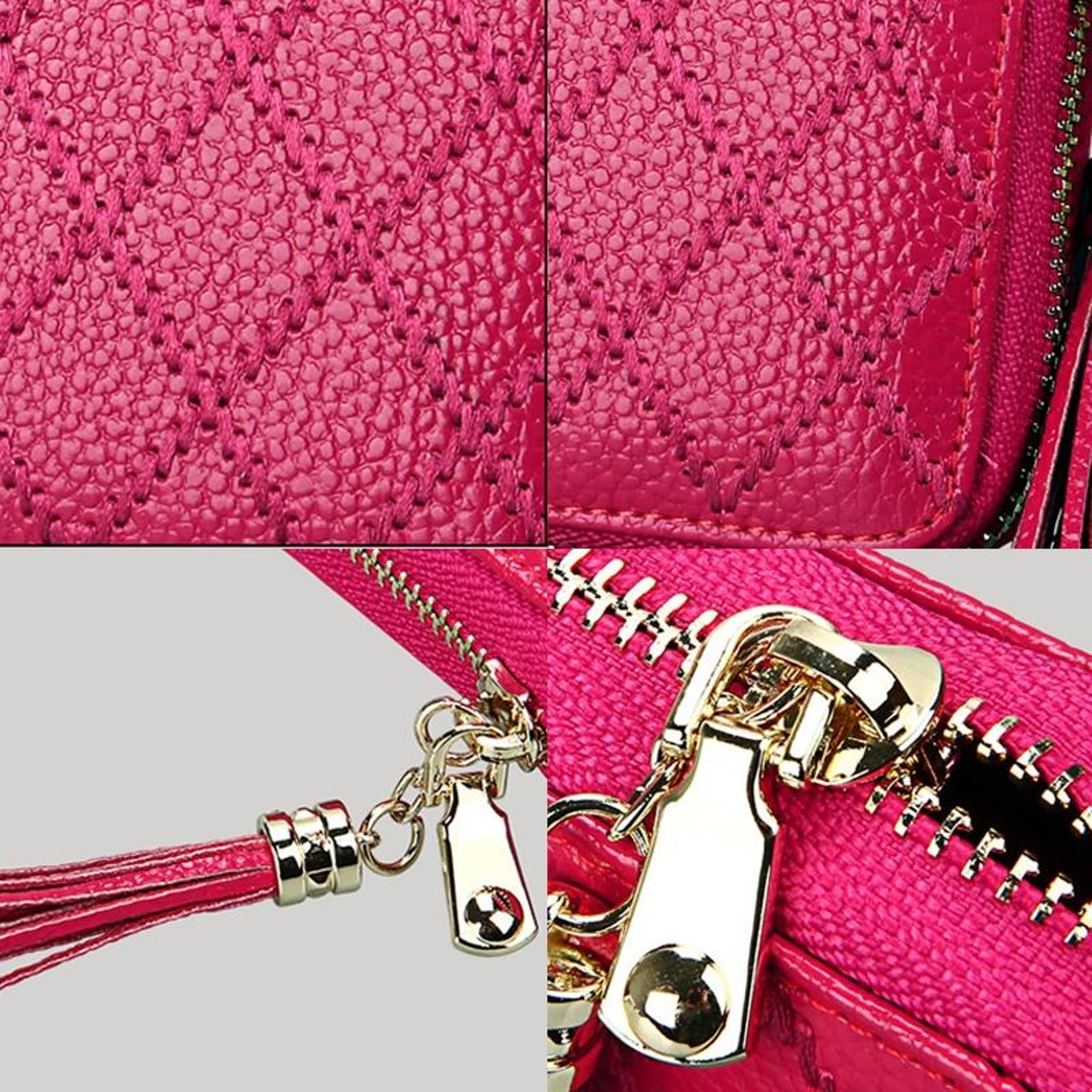 Womens Genuine Cowhide Leather RFID Blocking Card Holder Wallet with 15 Card Slots – view 11