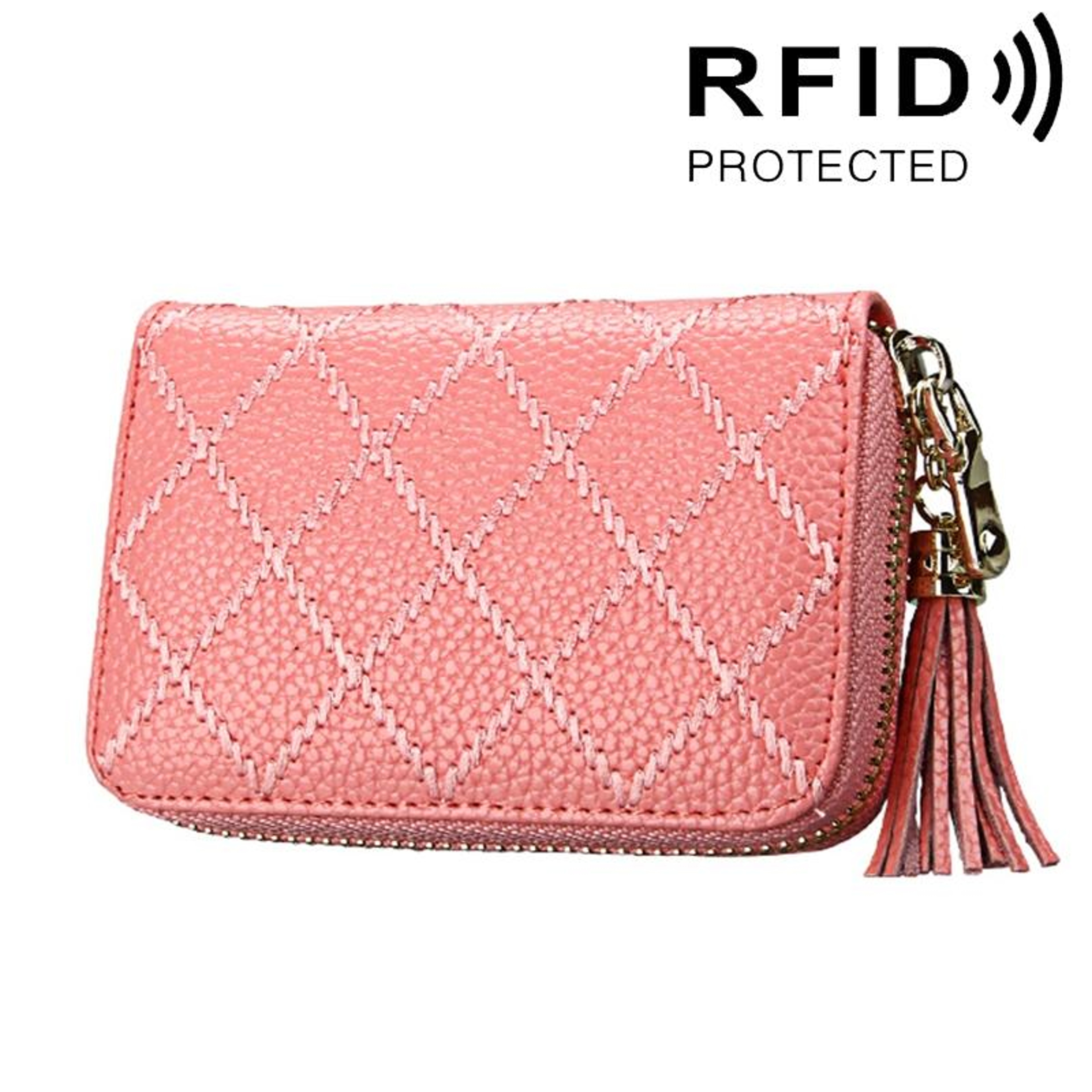Womens Genuine Cowhide Leather RFID Blocking Card Holder Wallet with 15 Card Slots – view 14