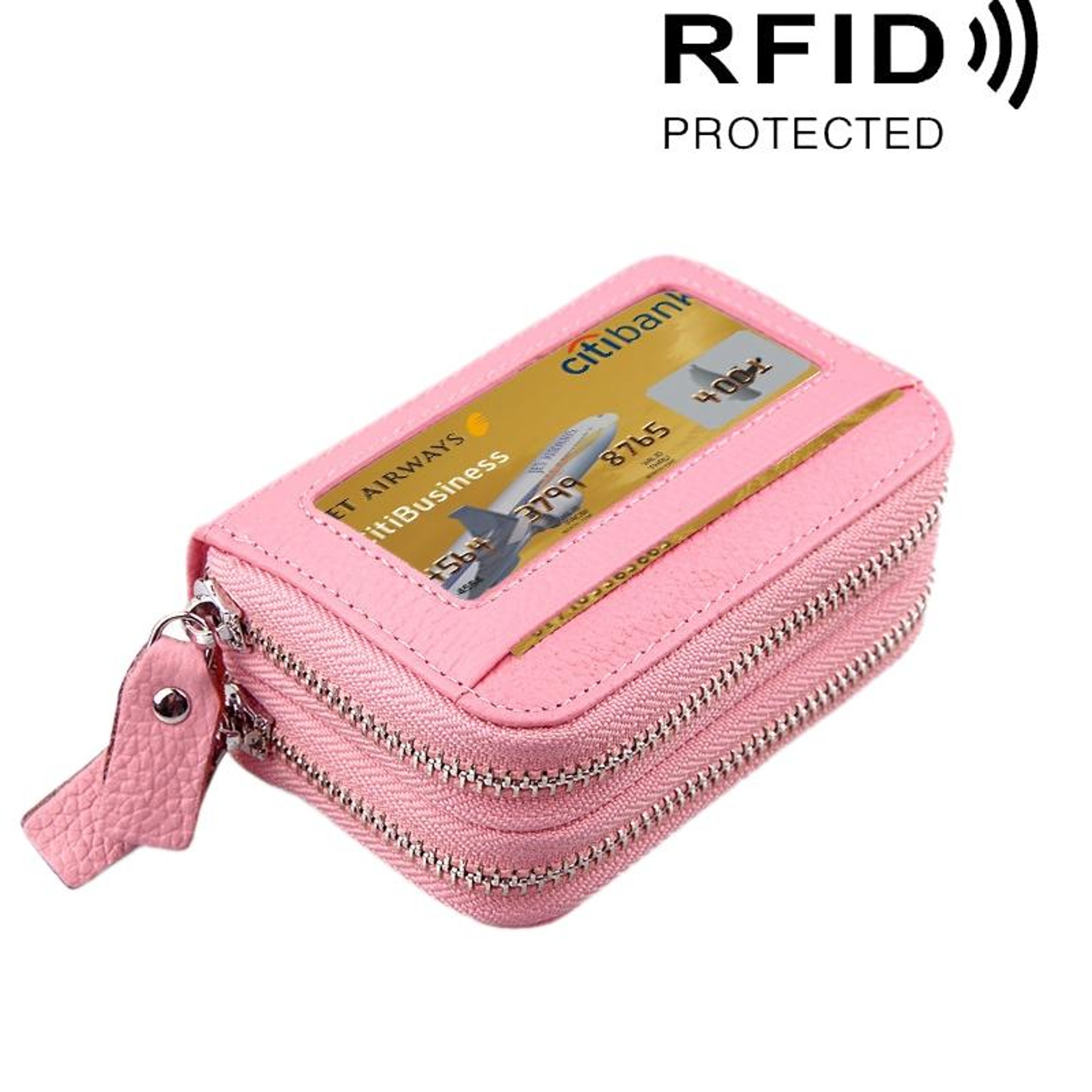 Genuine Cowhide Leather RFID Blocking Wallet With 11 Card Slots And Coin Pocket 13