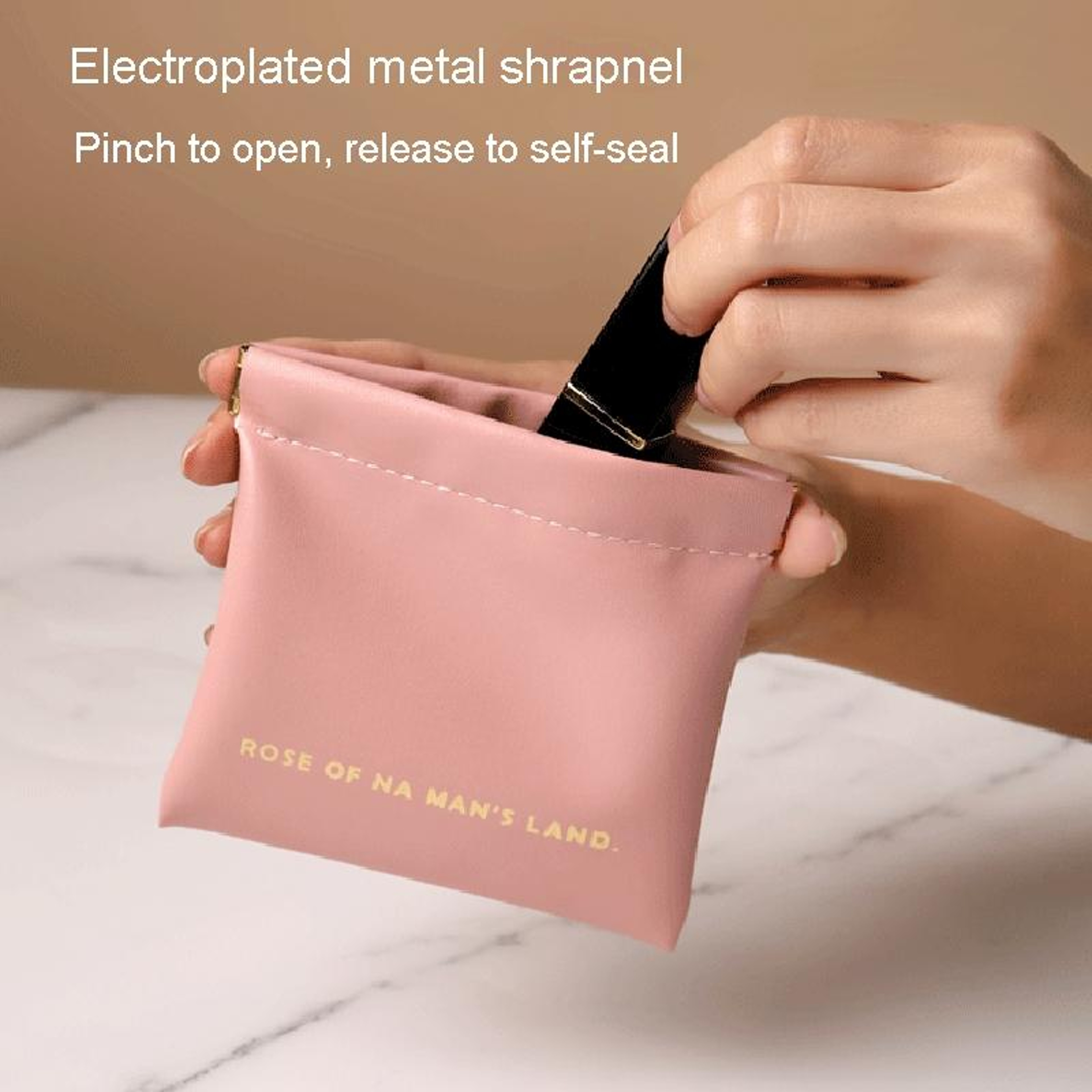 Portable PU Leather Storage Pouch with Self-Closing Steel Clip – view 10