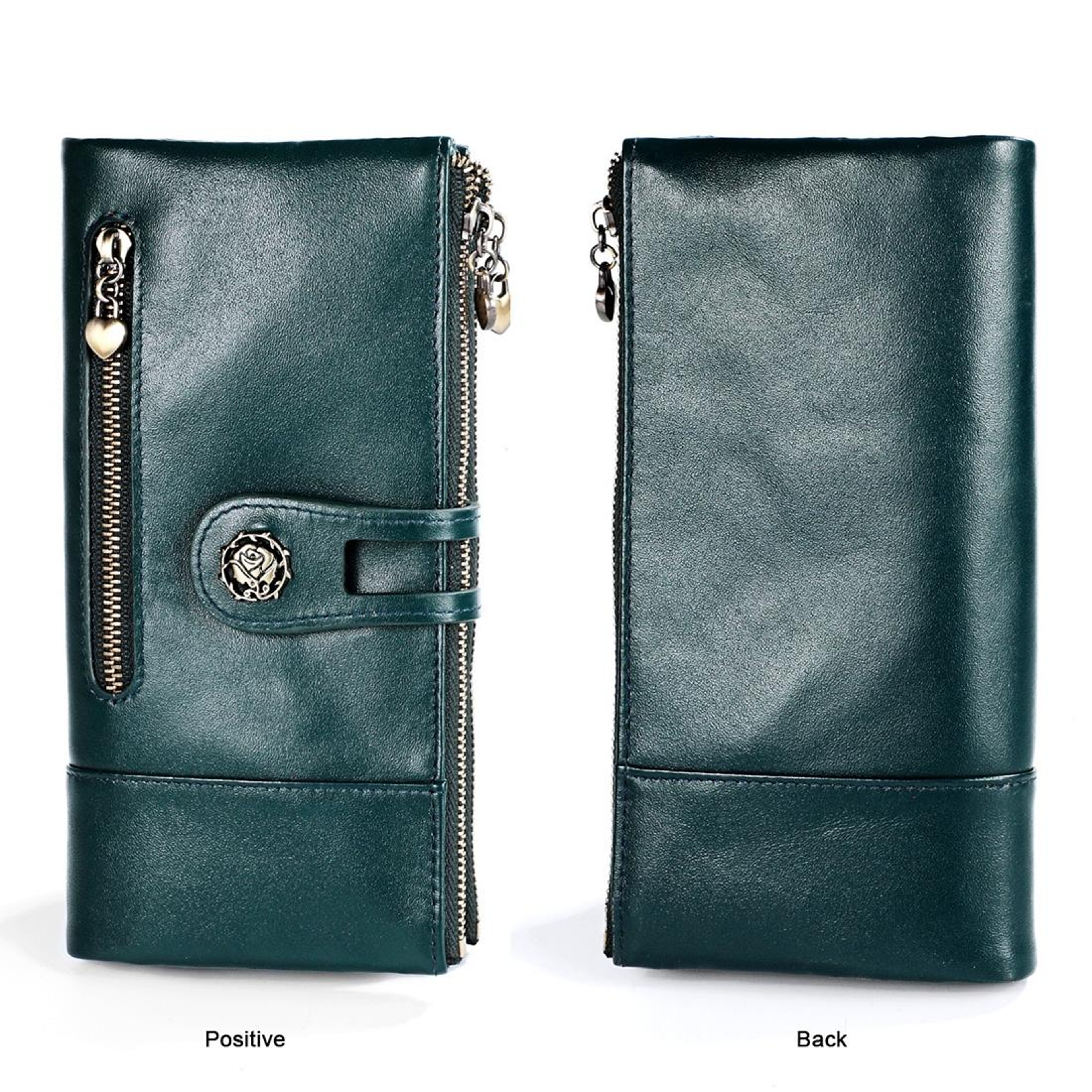 Womens RFID Retro Leather Wallet With Large Capacity And Card Holder 0