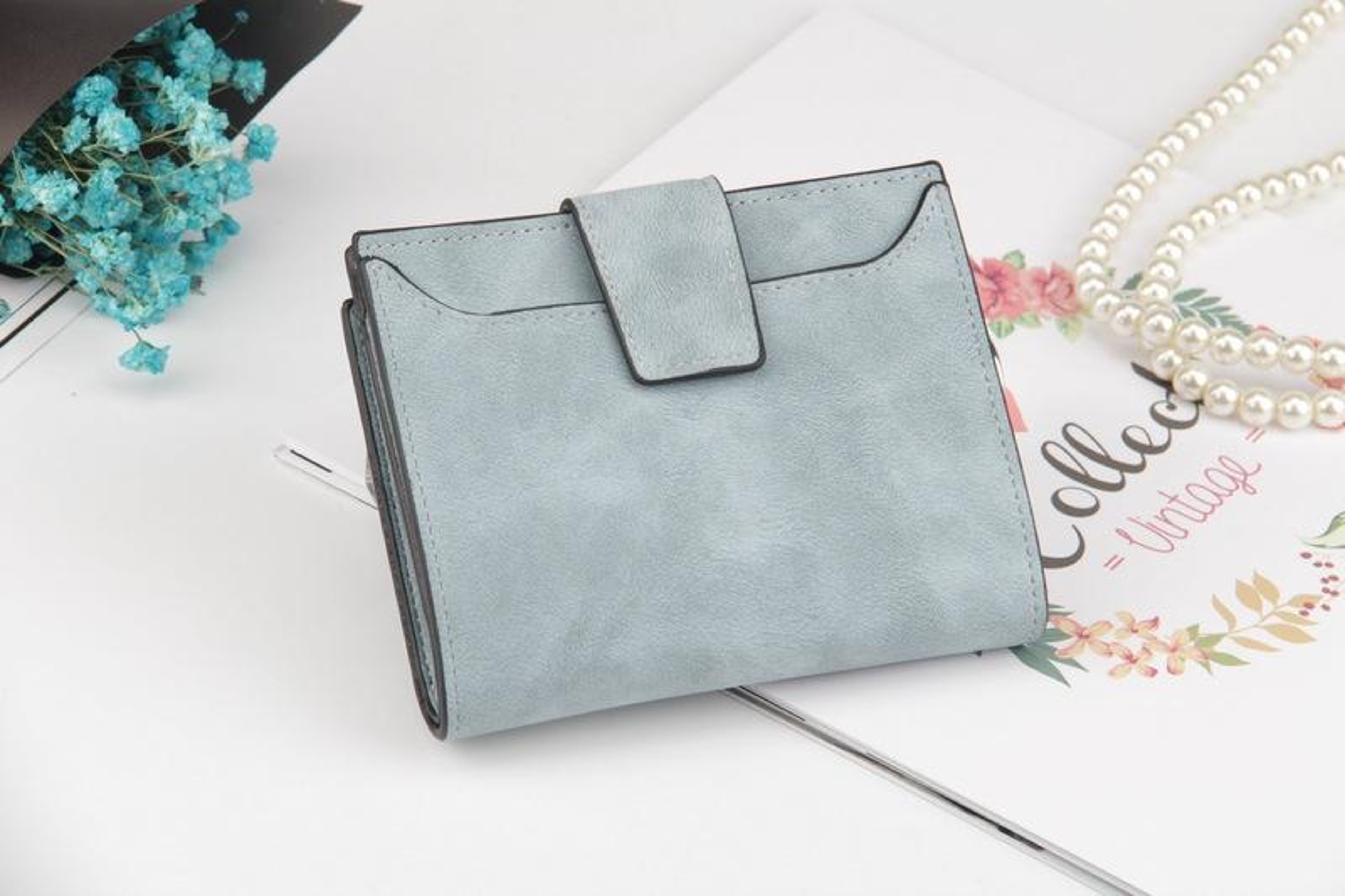 Womens Small PU Leather Wallet with Coin Pocket and Card Holder – view 2