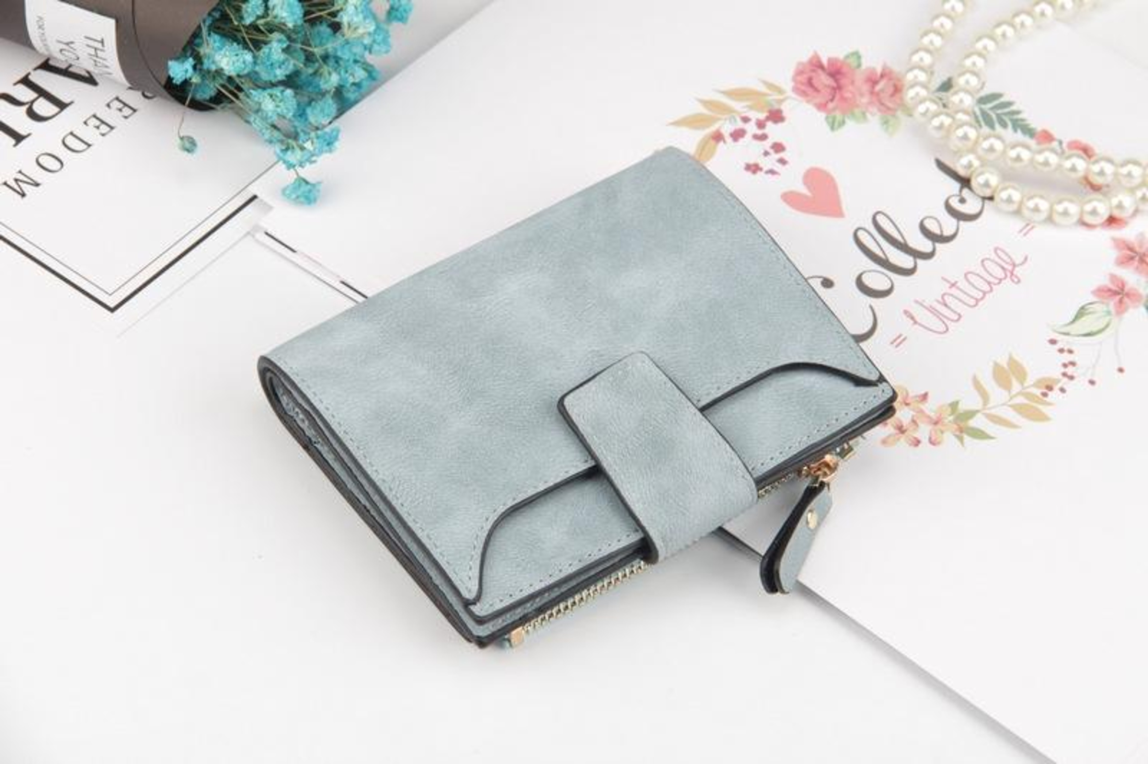 Womens Small PU Leather Wallet with Coin Pocket and Card Holder – view 4