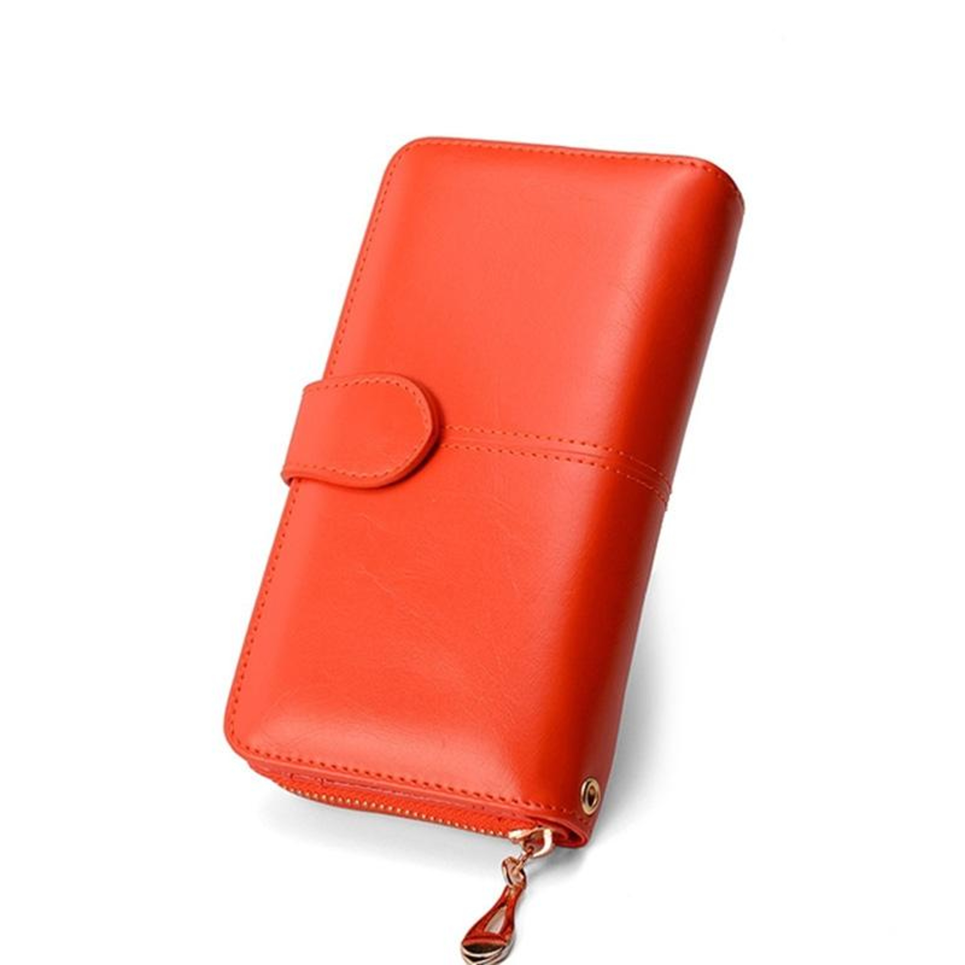 Womens Long Trifold PU Leather Wallet with Zipper Coin Pocket and Card Holder – view 2
