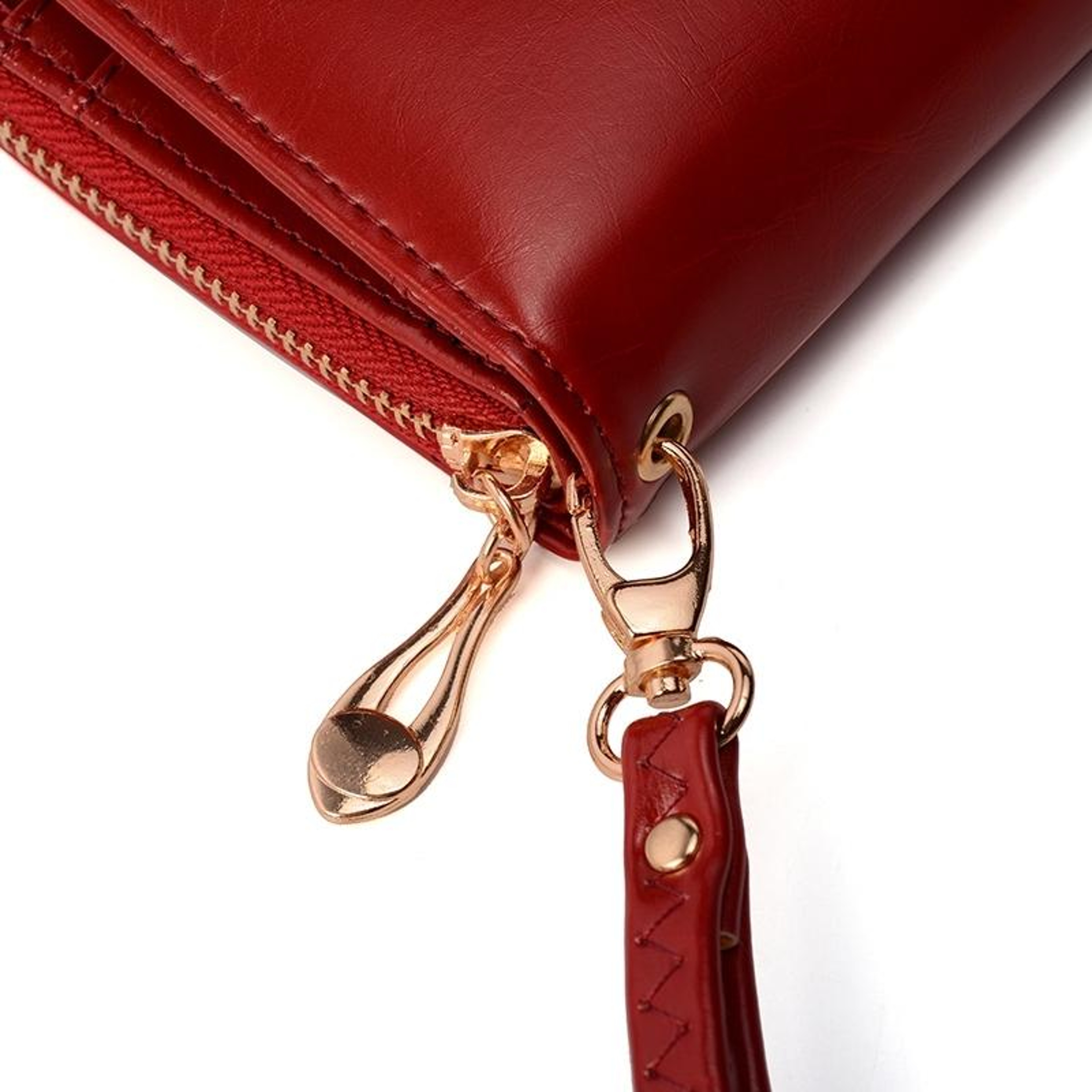 Womens Long Trifold PU Leather Wallet with Zipper Coin Pocket and Card Holder – view 8