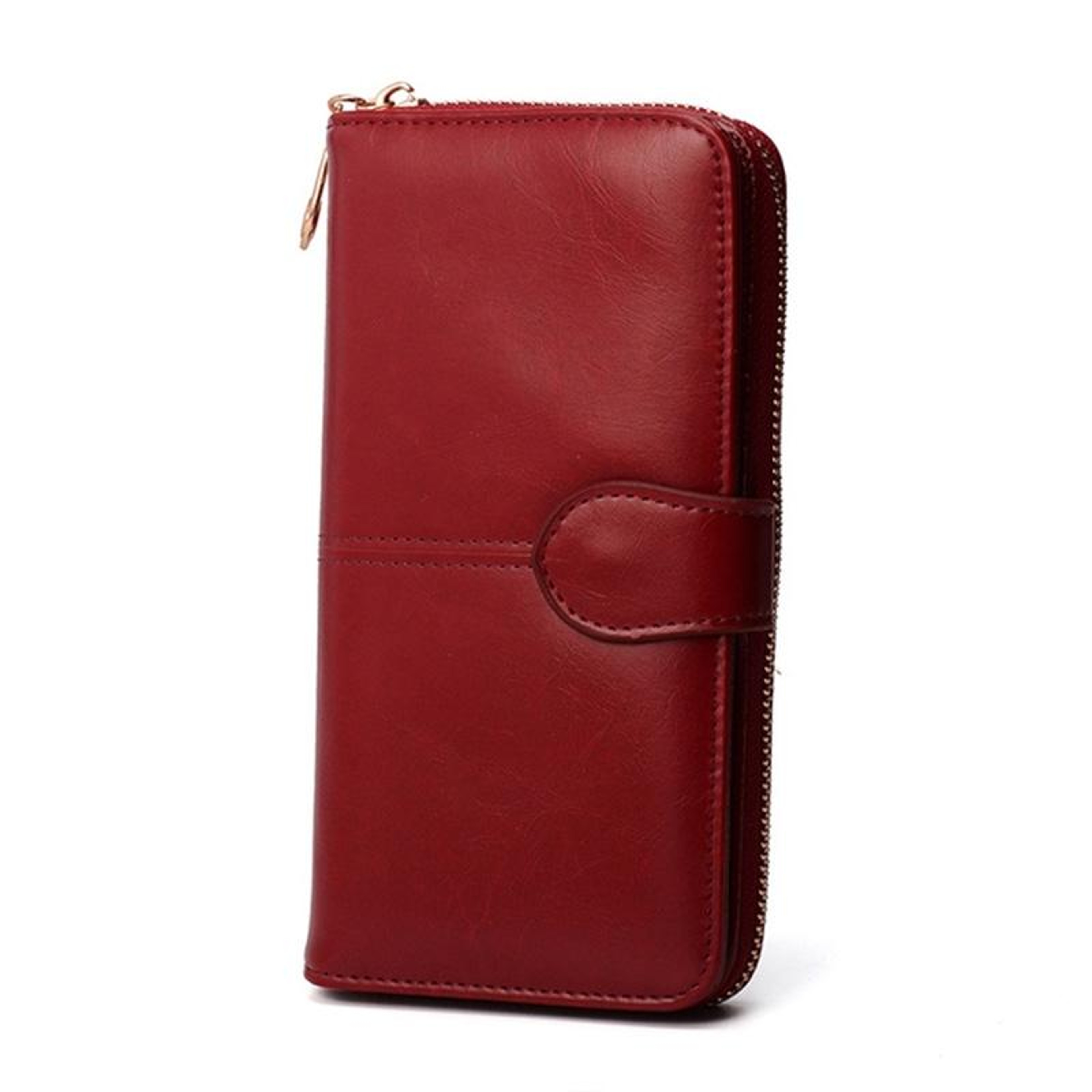 Womens Long Trifold PU Leather Wallet with Zipper Coin Pocket and Card Holder – view 7