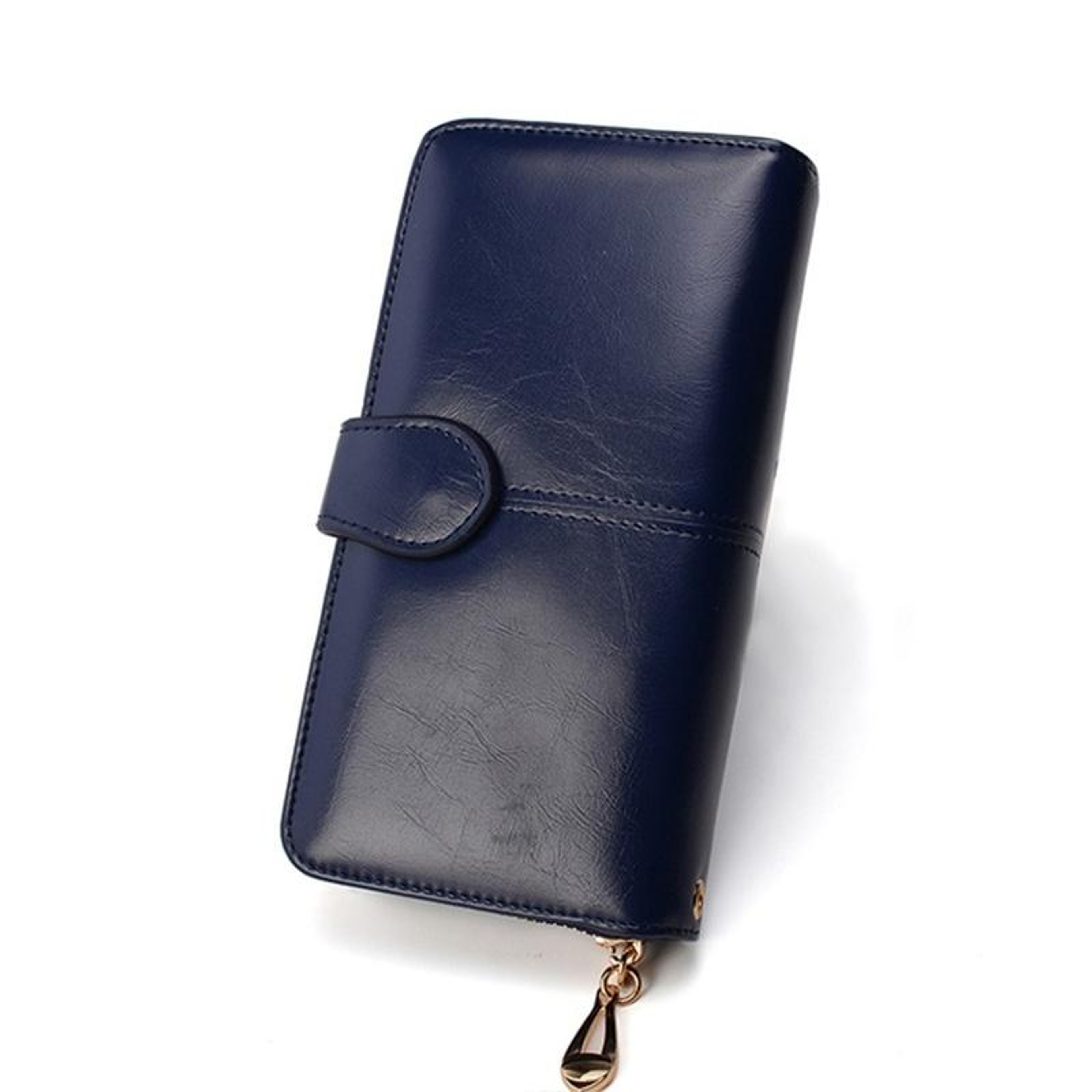 Womens Long Trifold PU Leather Wallet with Zipper Coin Pocket and Card Holder – view 13