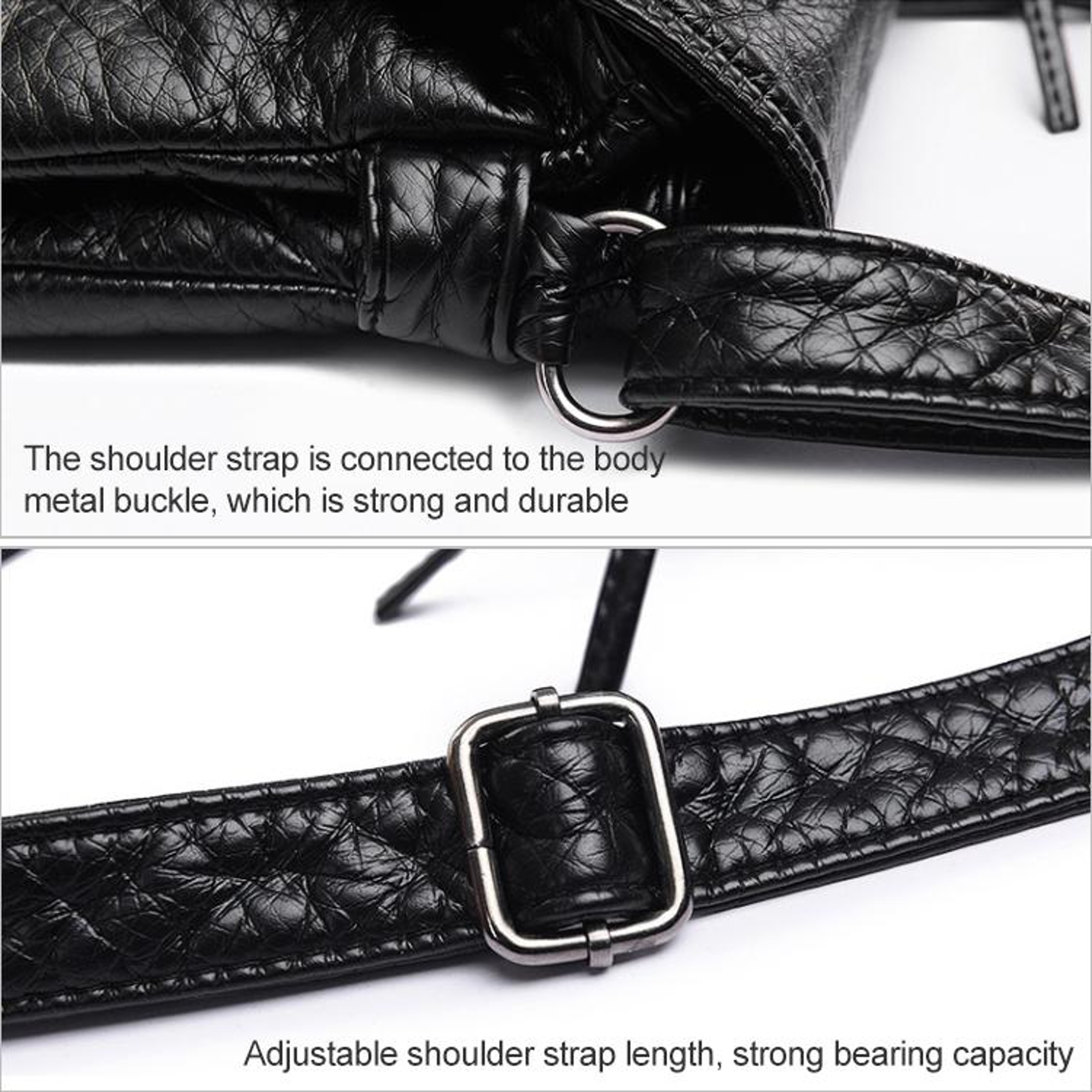 Womens Soft PU Leather Messenger Bag with Flap Closure and Multiple Pockets – view 11