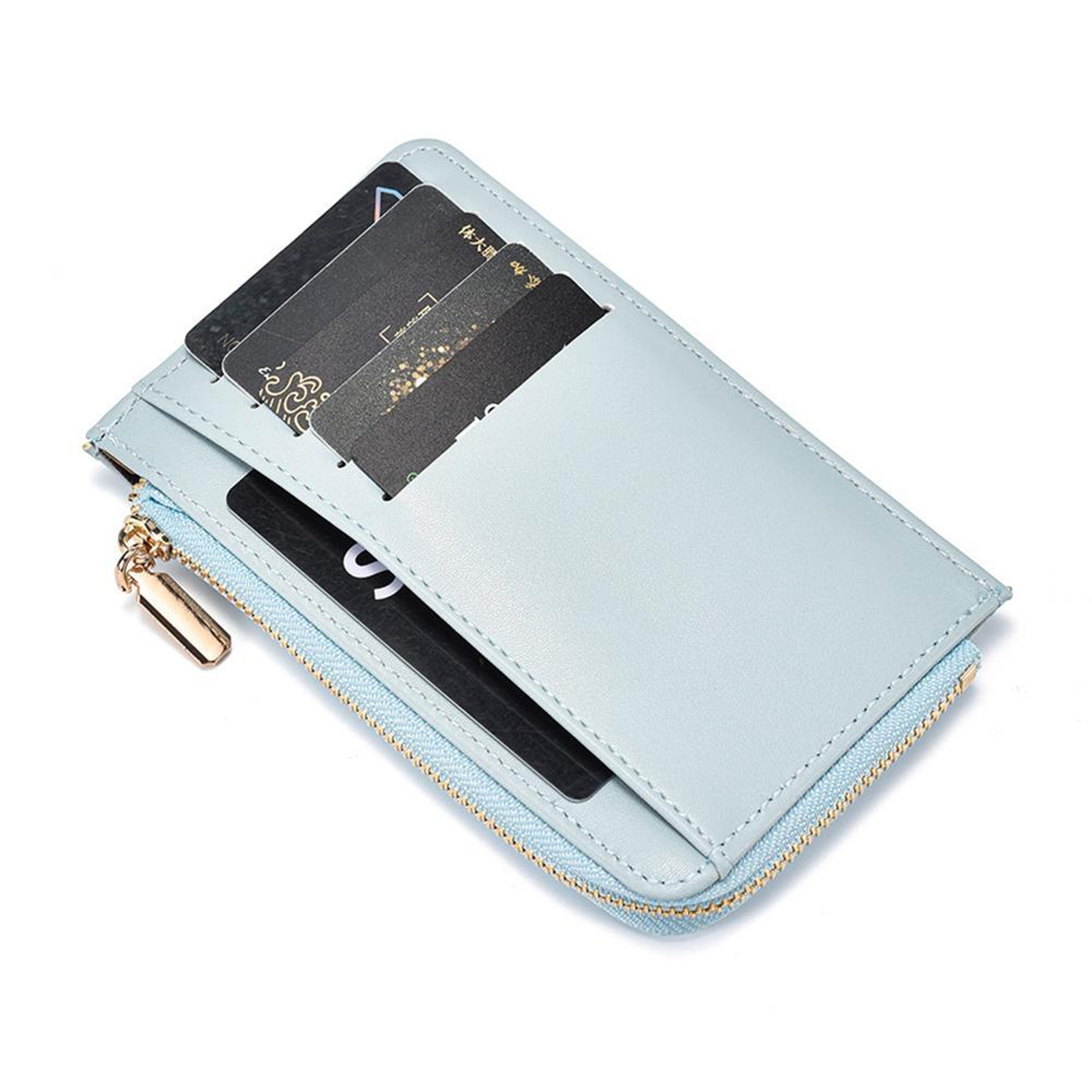 Womens PU Coin Purse with Zipper and Card Slot Compact Mini Wallet – view 7