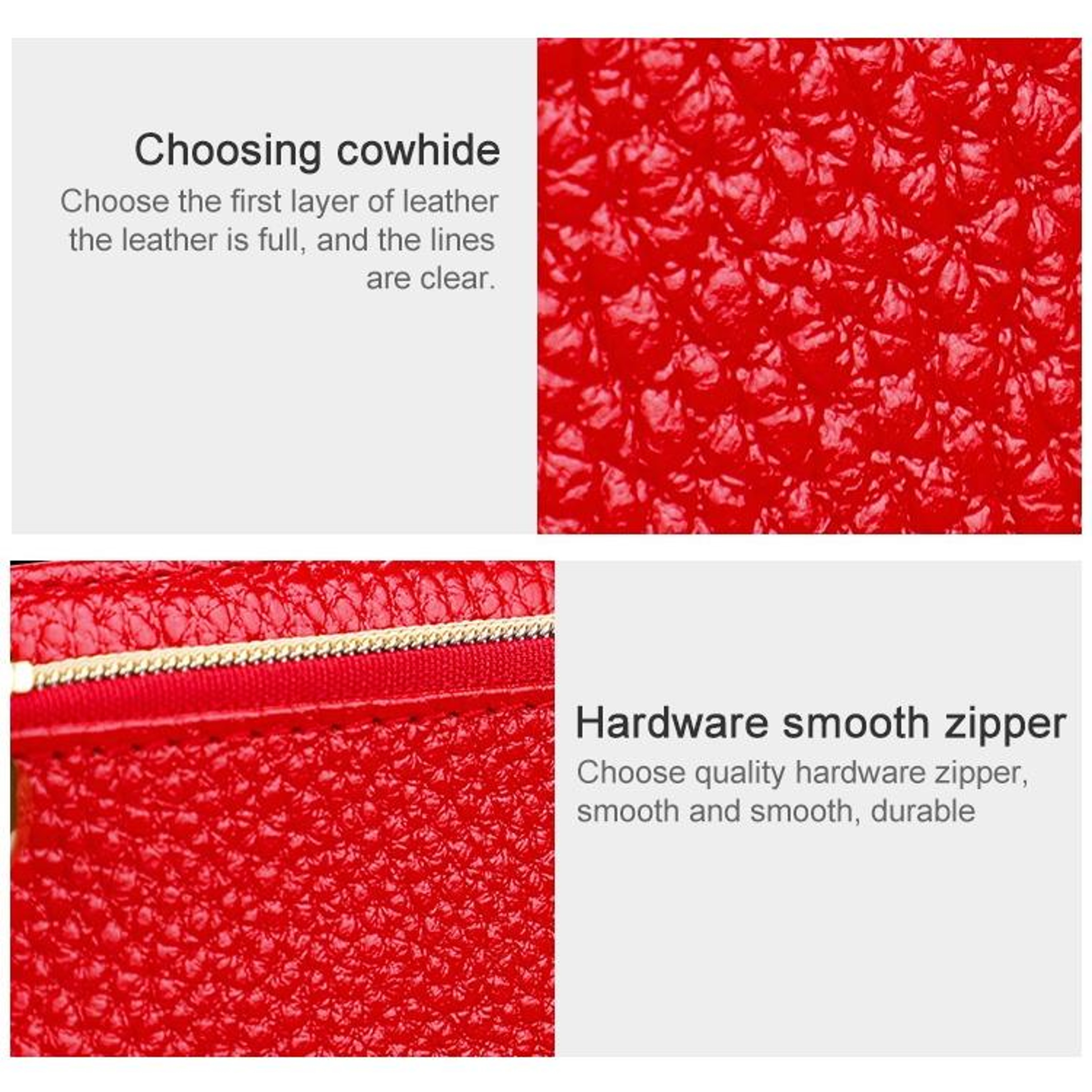 Womens Large Capacity Litchi Cowhide Wallet with Multiple Card Slots – view 7