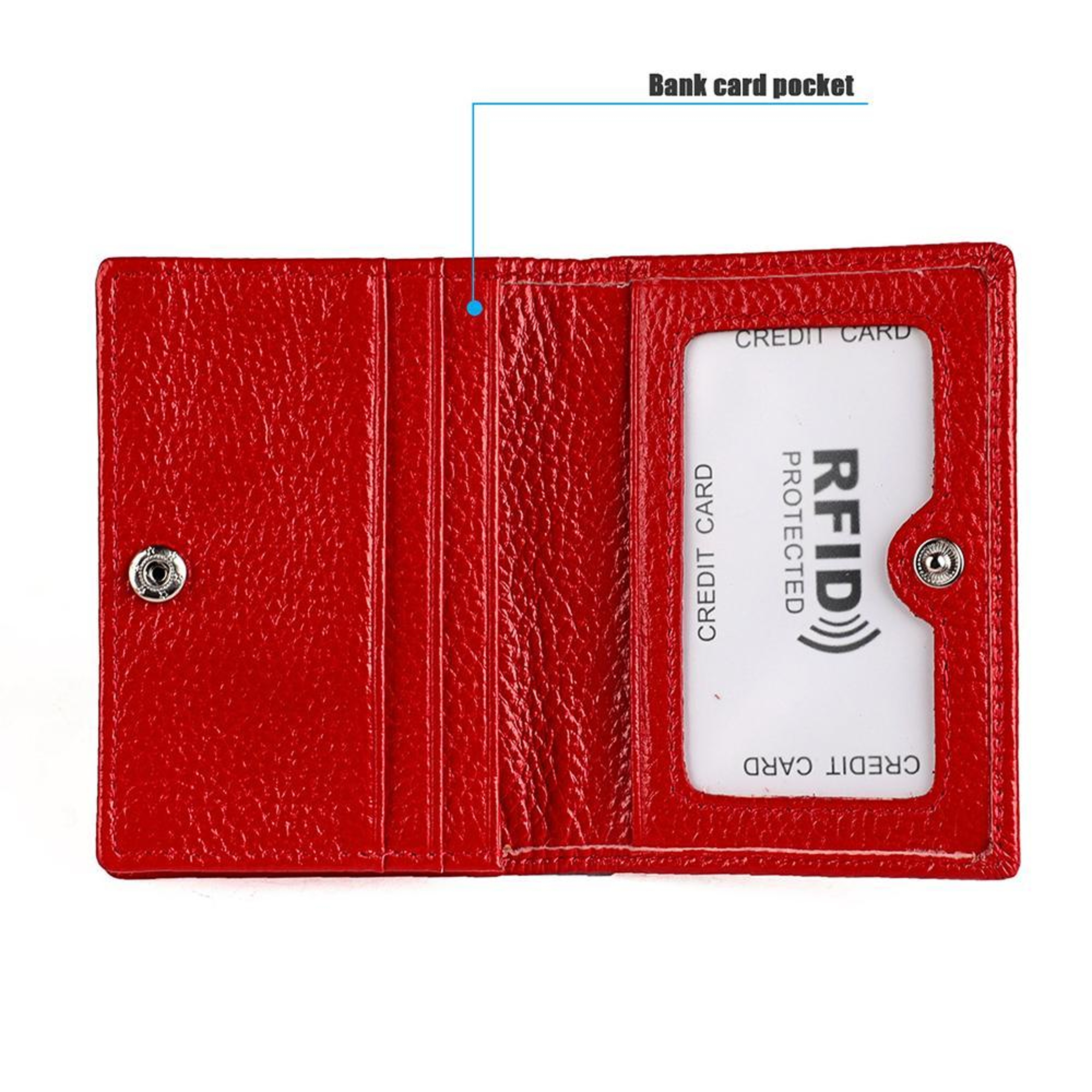 RFID Blocking Genuine Leather Card Holder Wallet with Bifold Design – view 4