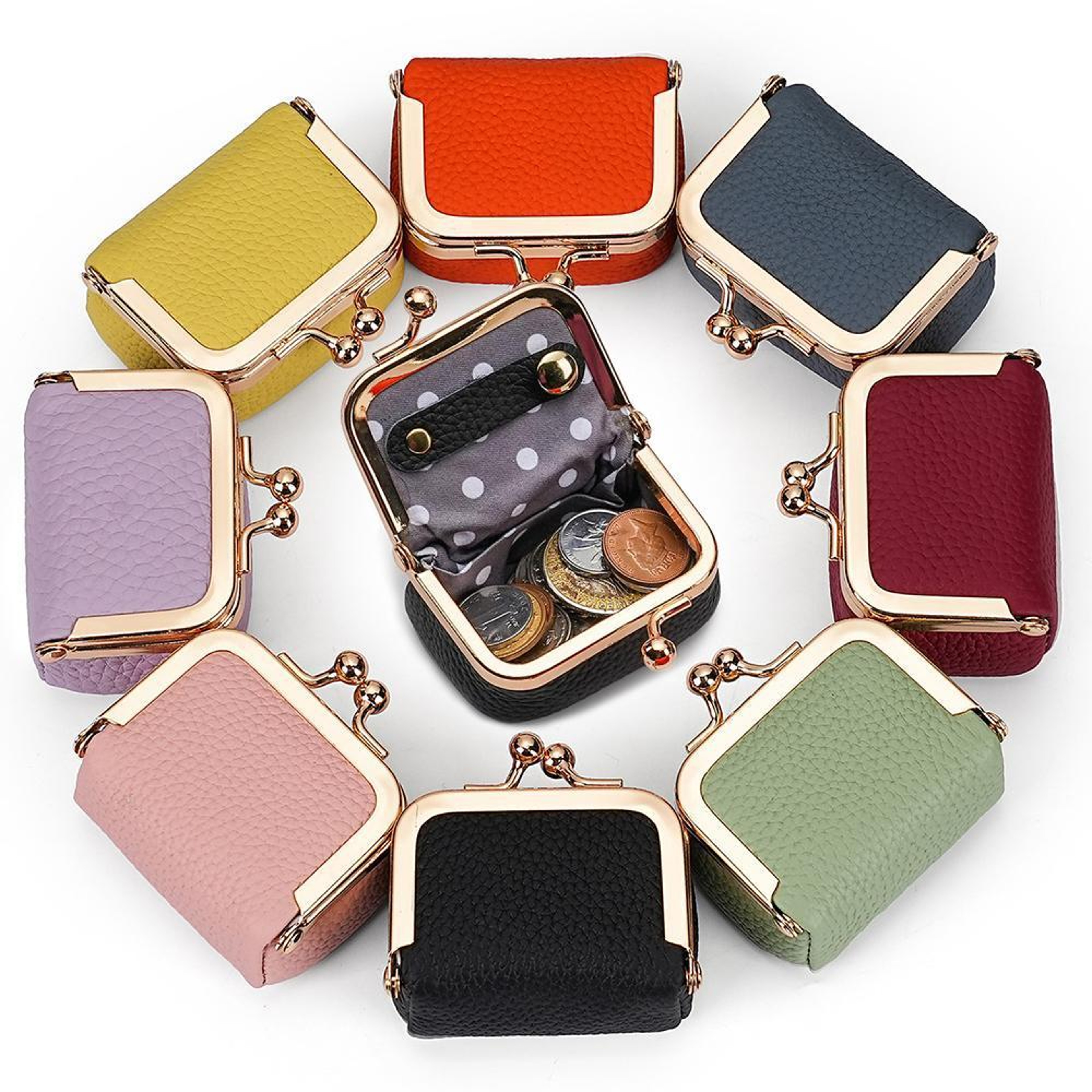 Mini Genuine Leather Jewelry Storage Pouch with Secure Clasp – view 10