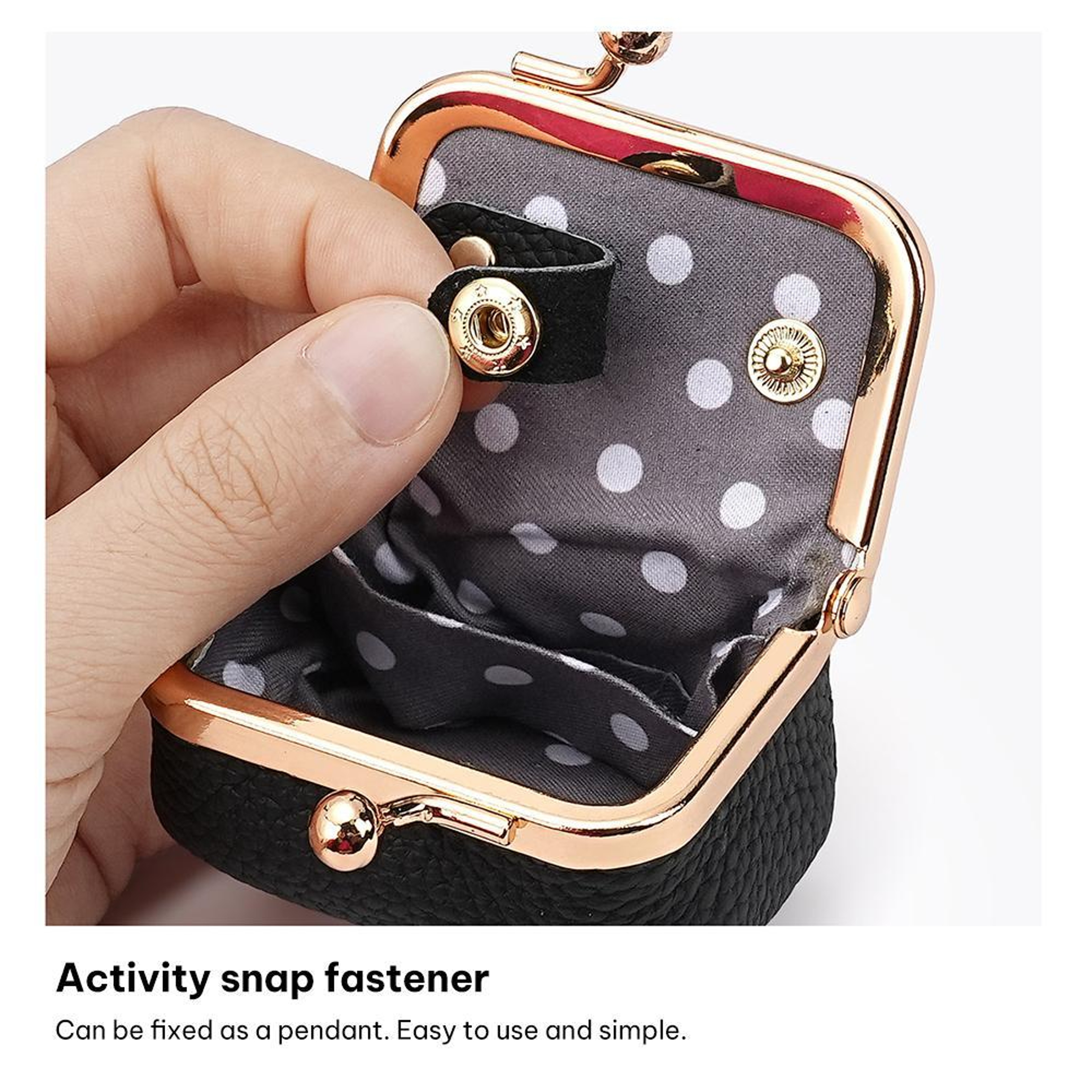 Mini Genuine Leather Jewelry Storage Pouch with Secure Clasp – view 8
