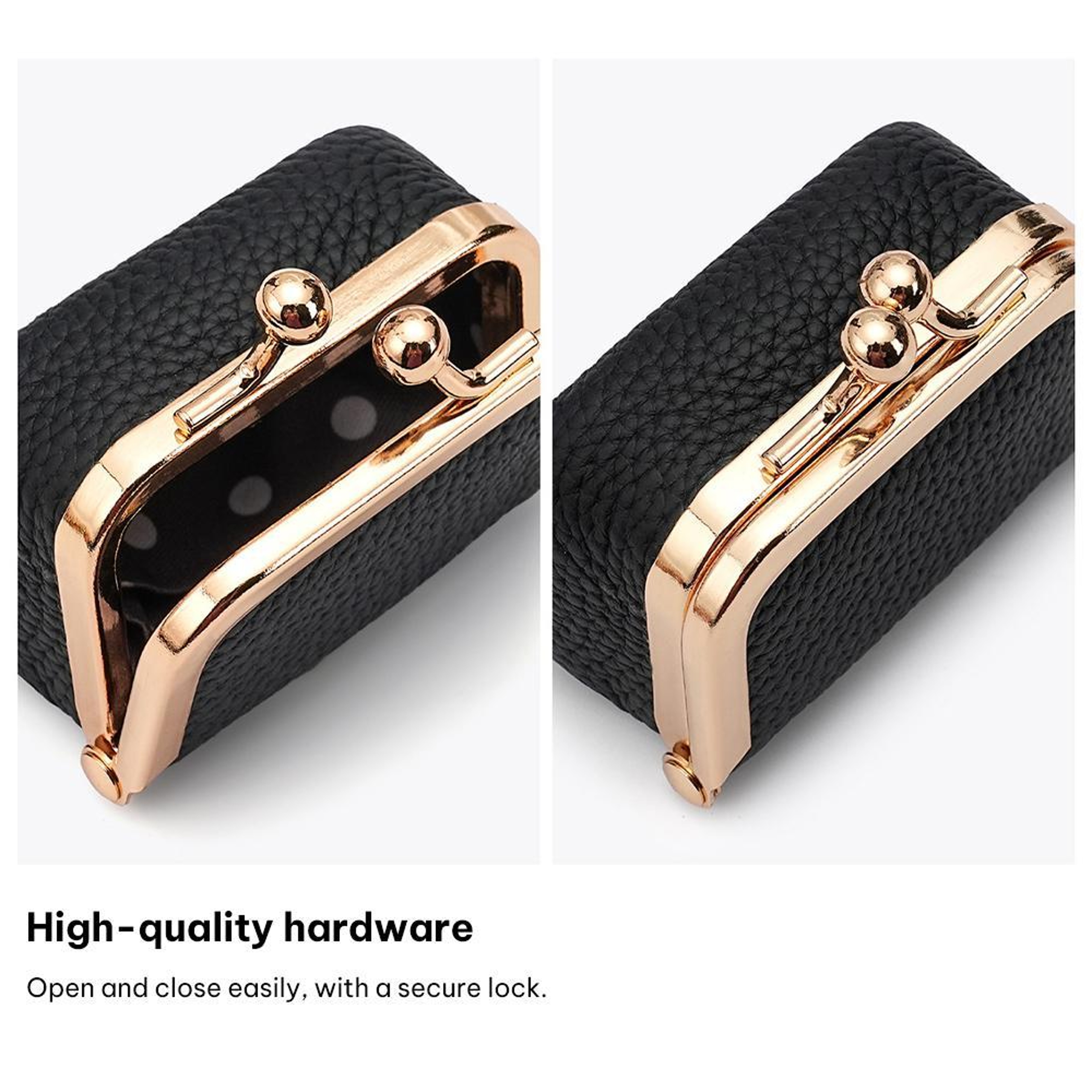 Mini Genuine Leather Jewelry Storage Pouch with Secure Clasp – view 9