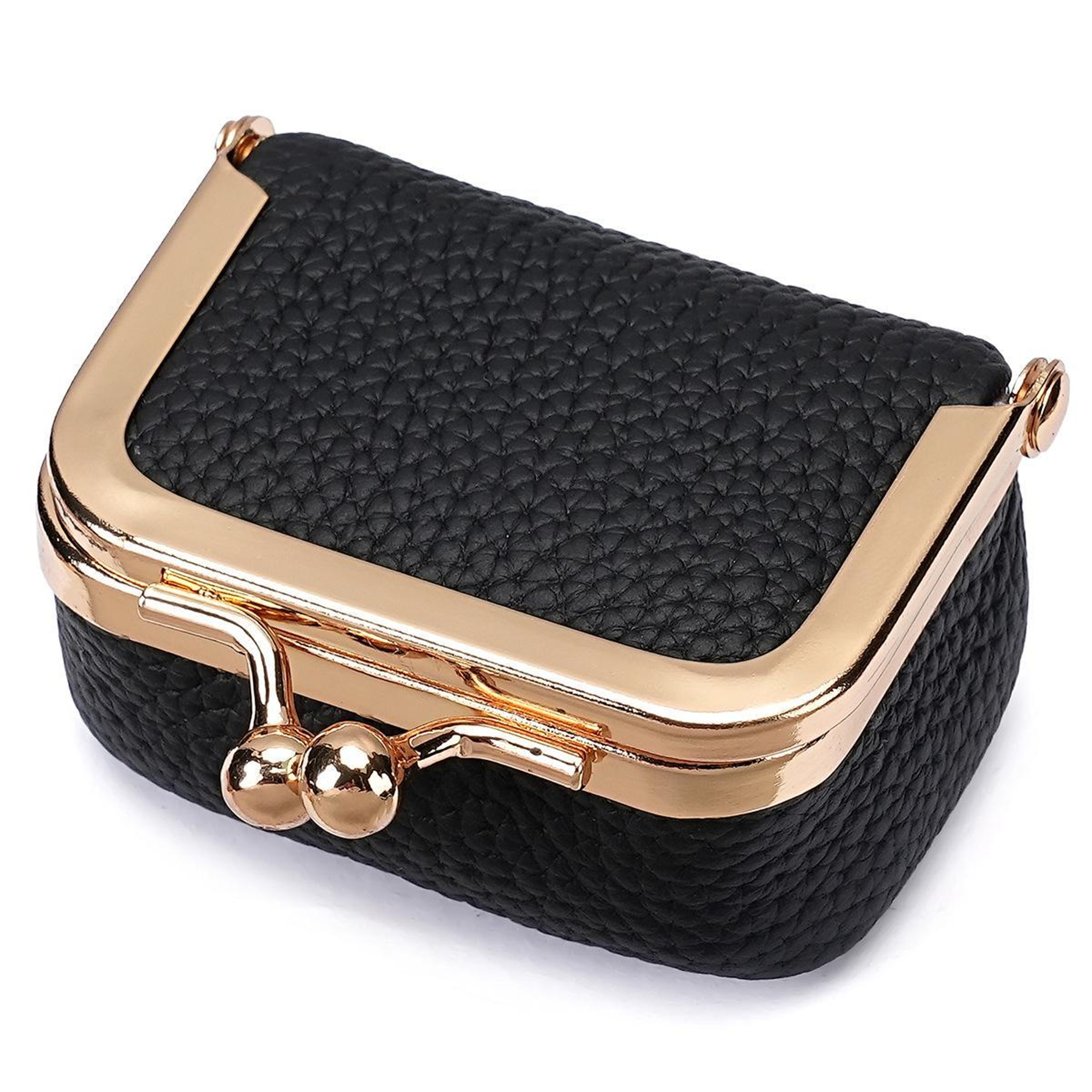 Mini Genuine Leather Jewelry Storage Pouch with Secure Clasp – view 11