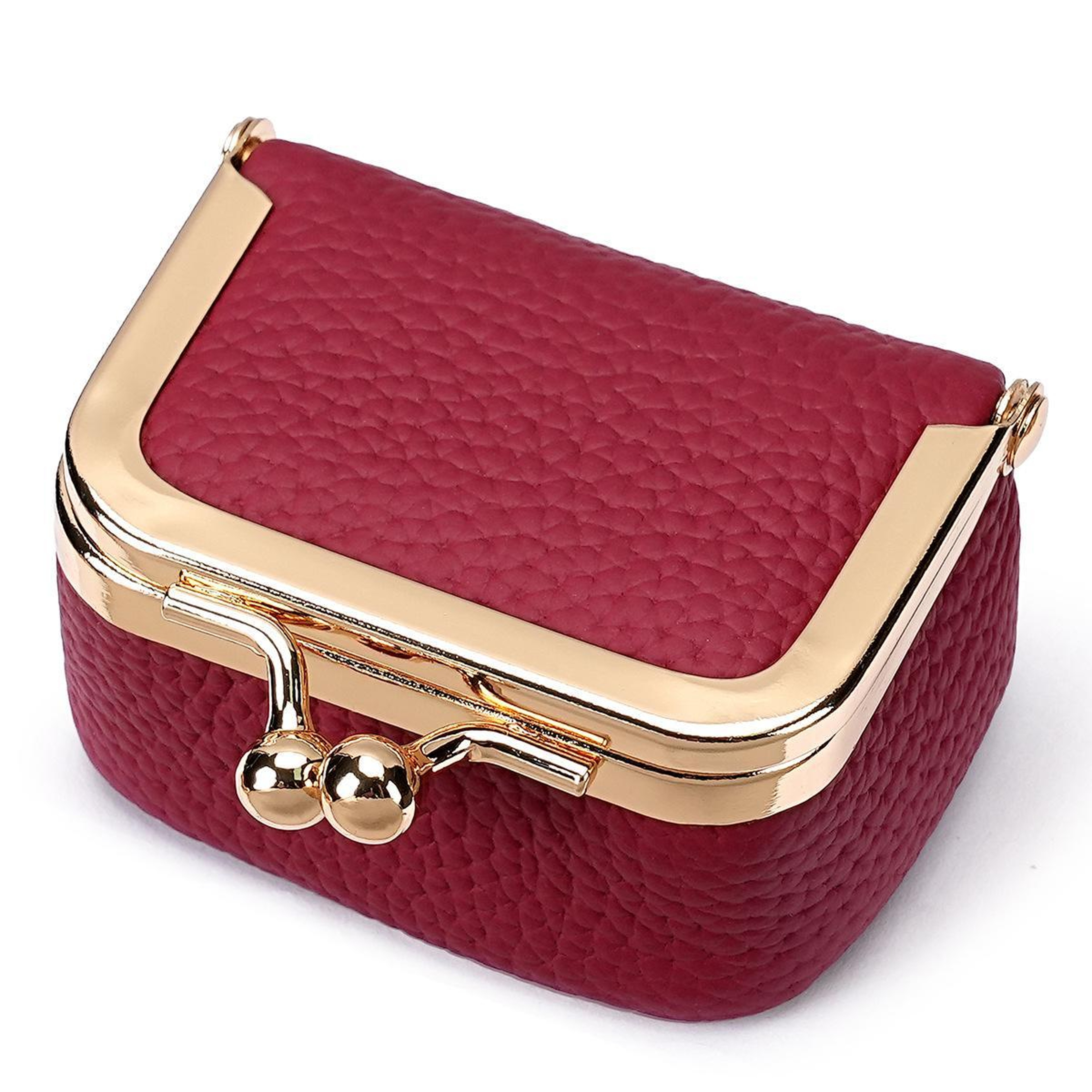 Mini Genuine Leather Jewelry Storage Pouch with Secure Clasp – view 13
