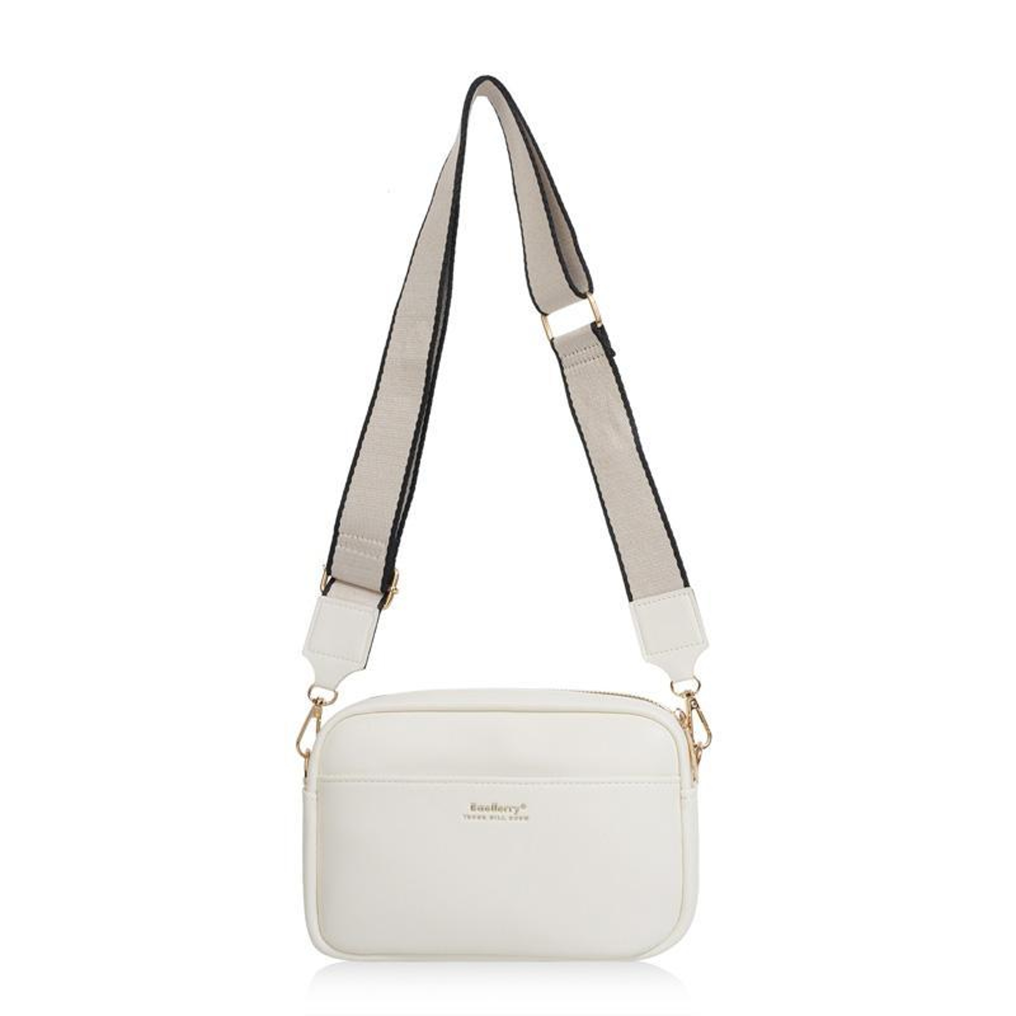 Womens Minimalist Crossbody Bag with Zipper Closure and Adjustable Strap – view 3
