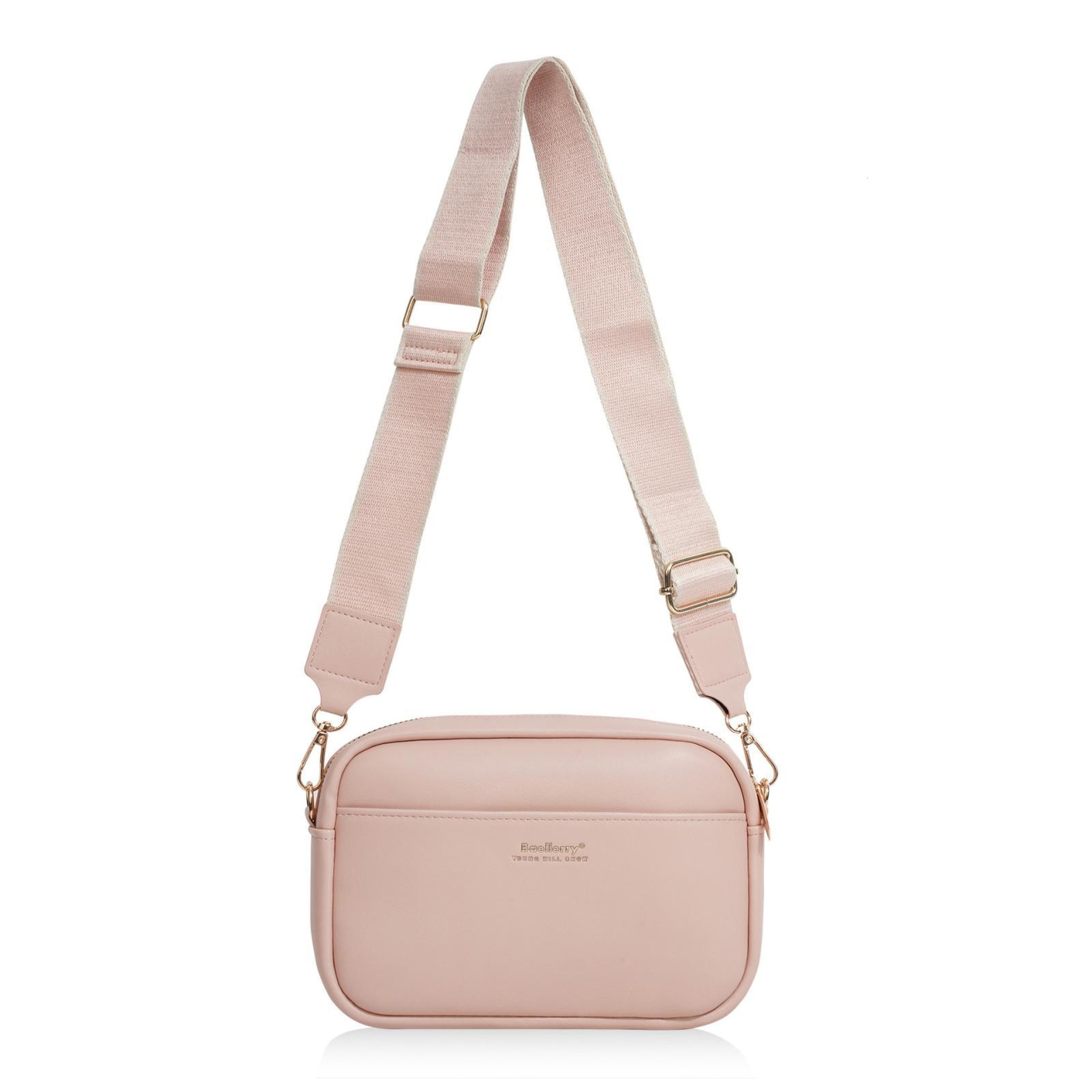 Womens Minimalist Crossbody Bag with Zipper Closure and Adjustable Strap – view 5