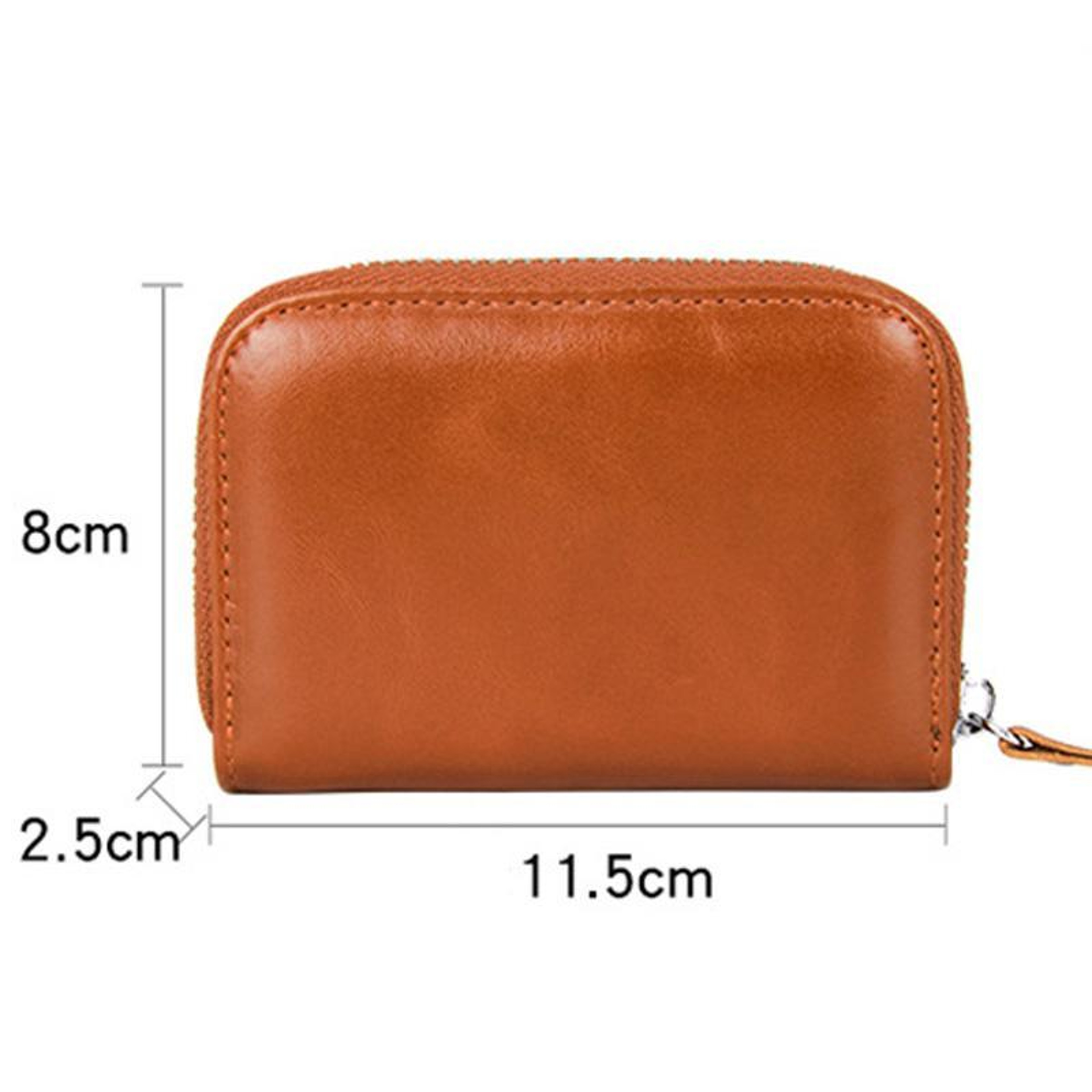 Leather RFID Blocking Accordion Card Holder with Multi Slot Zipper Design – view 6
