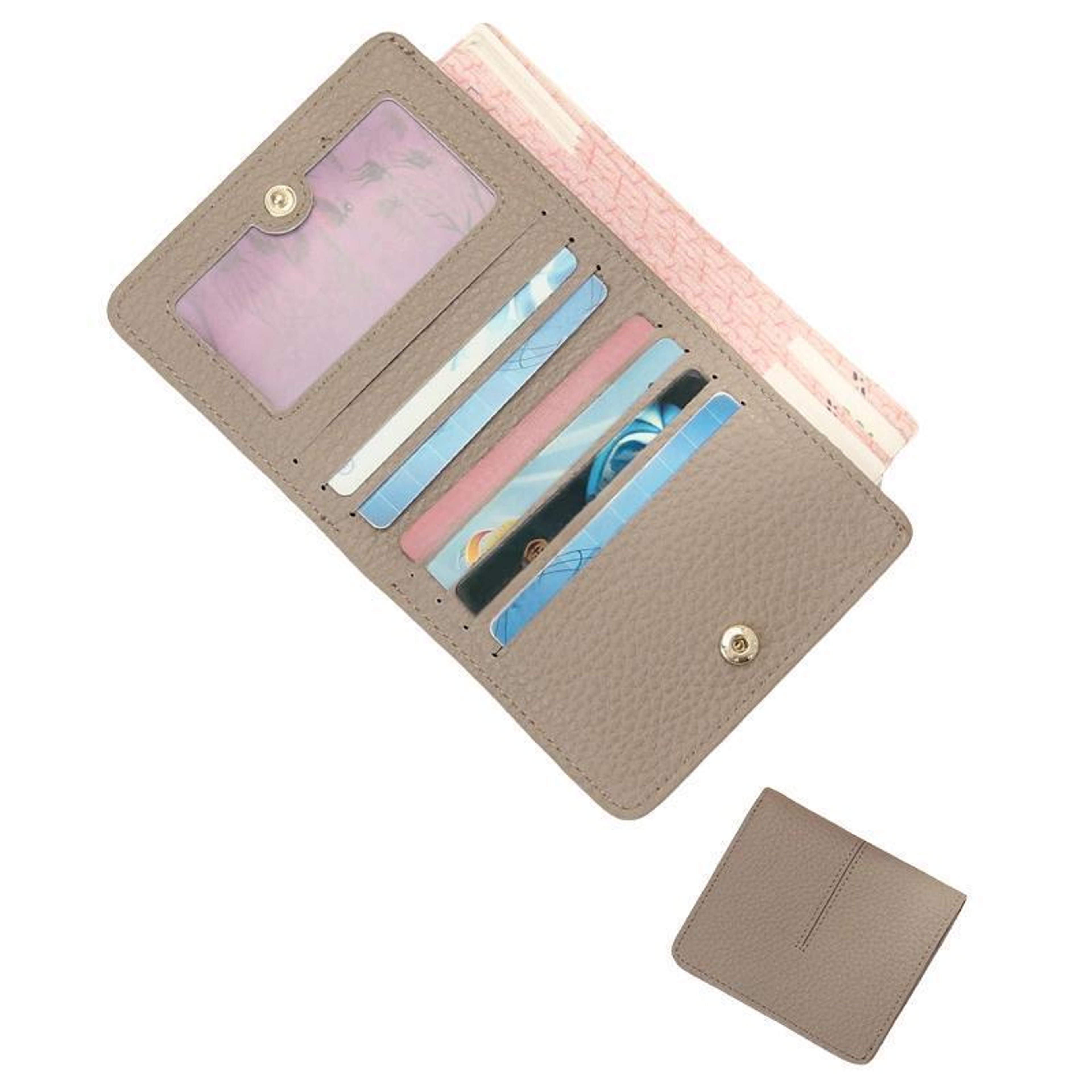 Womens Ultra Thin Snap Wallet with 7 Card Slots and Coin Pocket – view 5