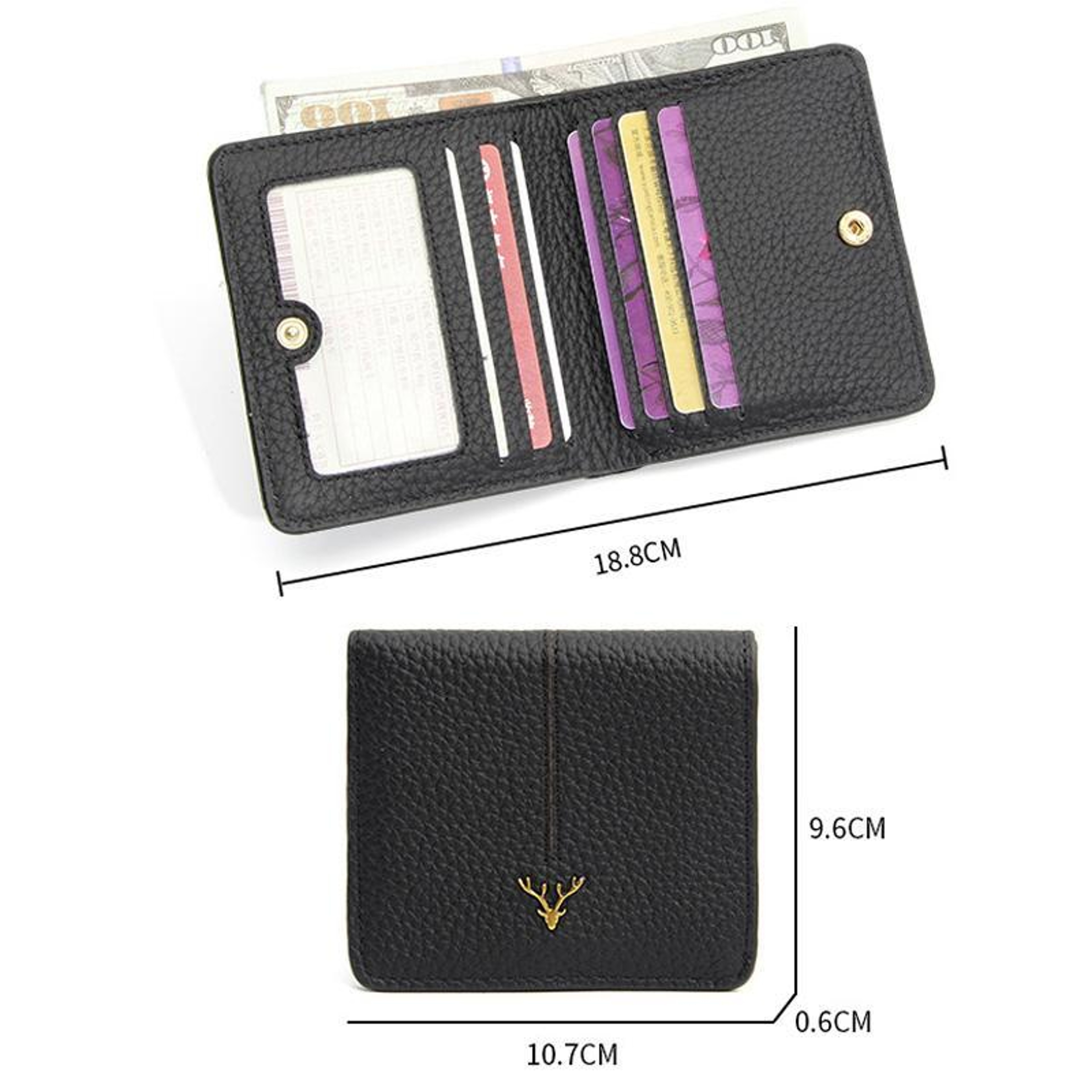 Womens Ultra Thin Leather Wallet with 7 Card Slots and Coin Pocket – view 10