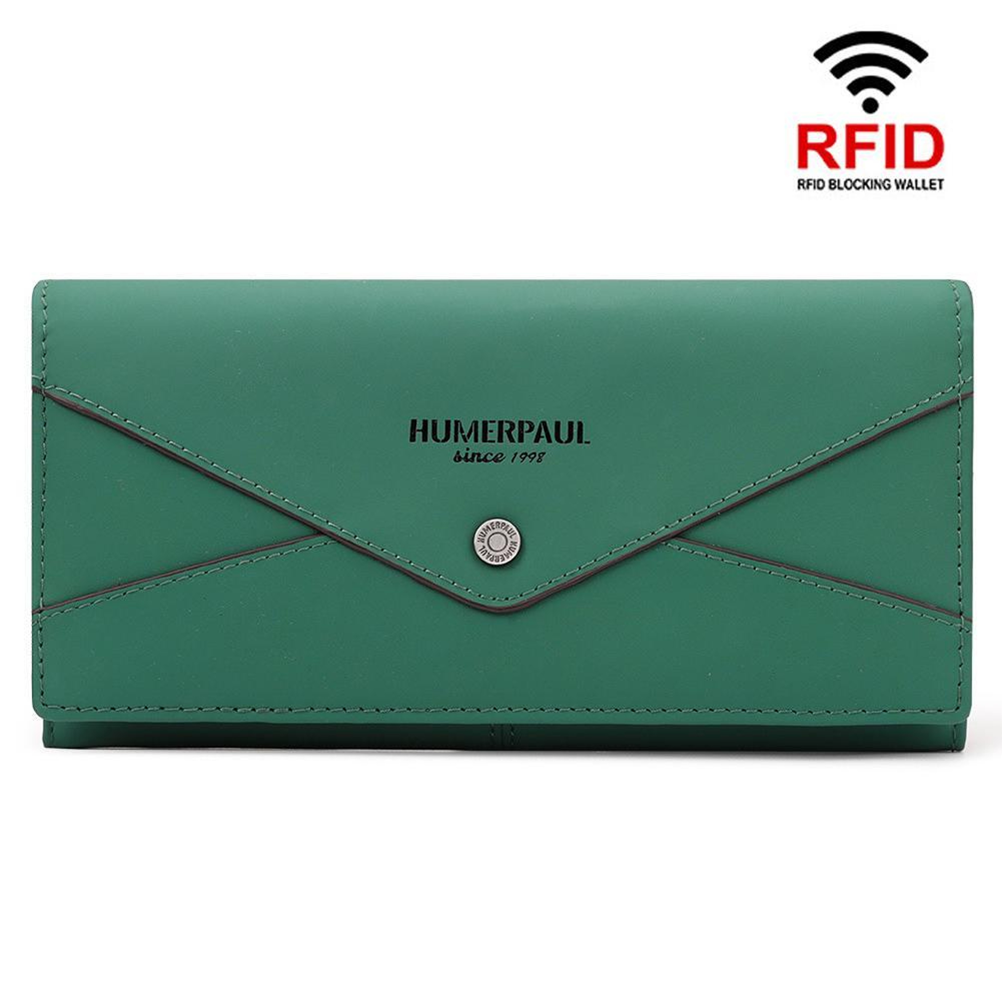 Womens Leather Long Wallet with RFID Protection and Multiple Card Slots – view 1