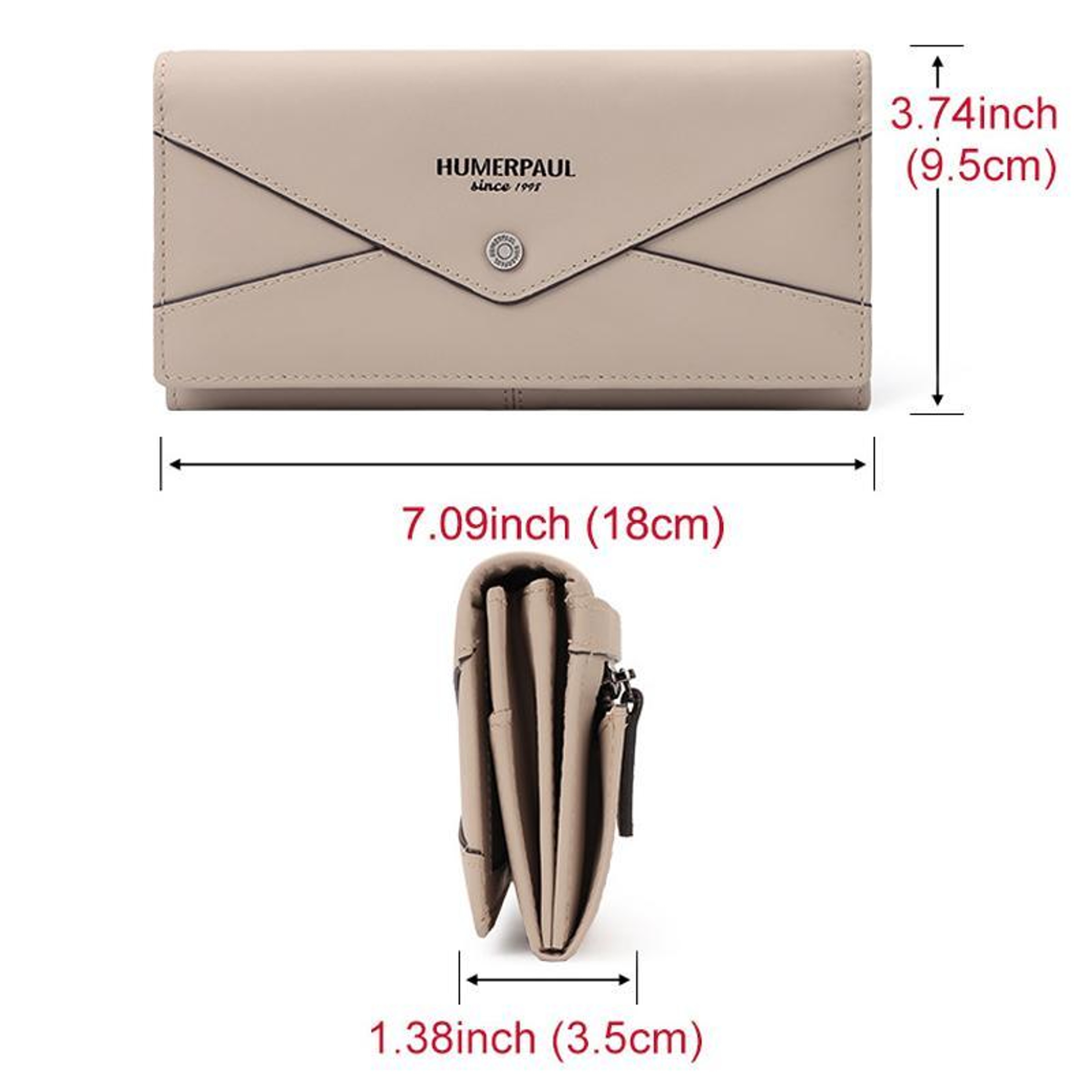 Womens Leather Long Wallet with RFID Protection and Multiple Card Slots – view 4