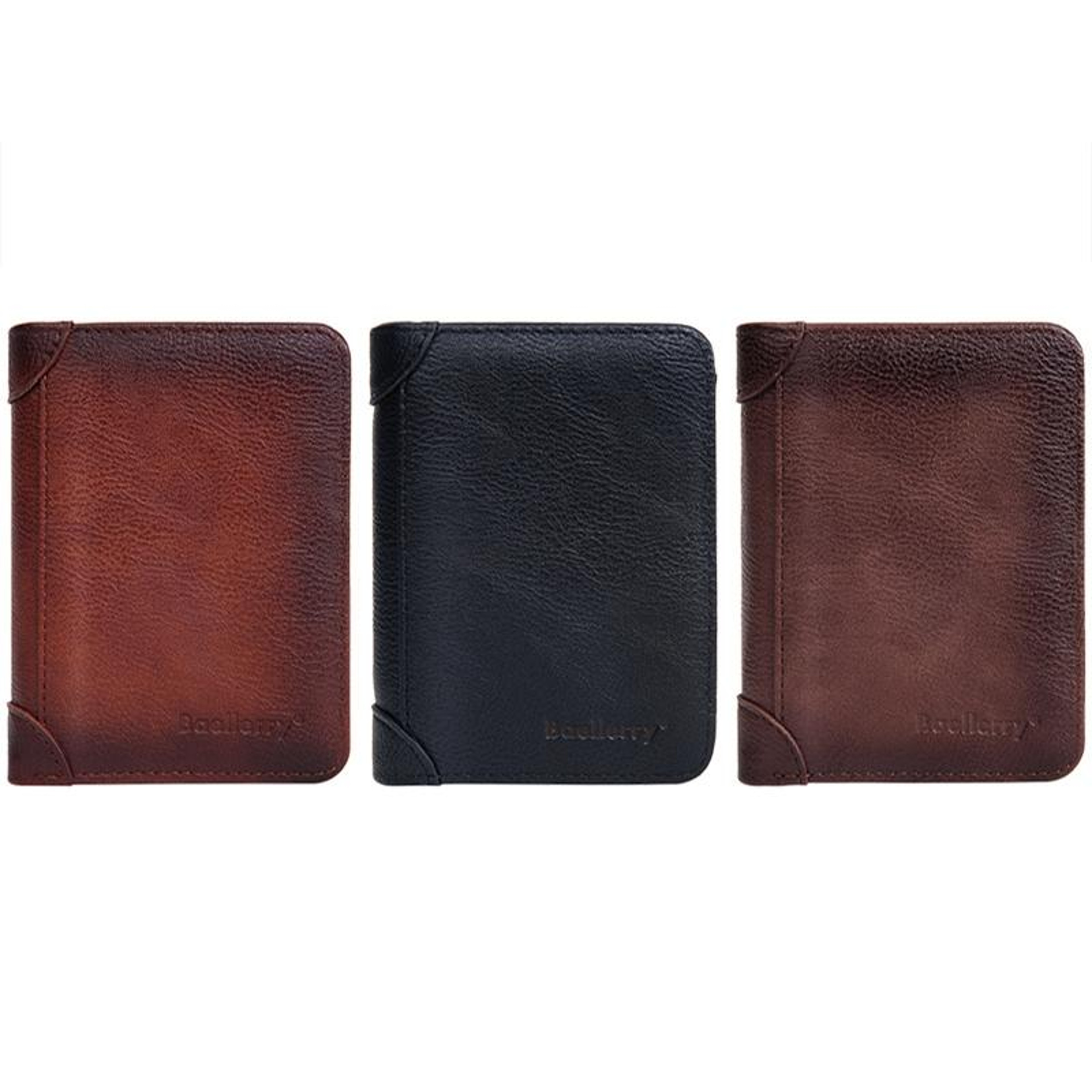 Retro PU Leather Tri Fold Wallet with Multiple Card Slots and Zipper – view 3