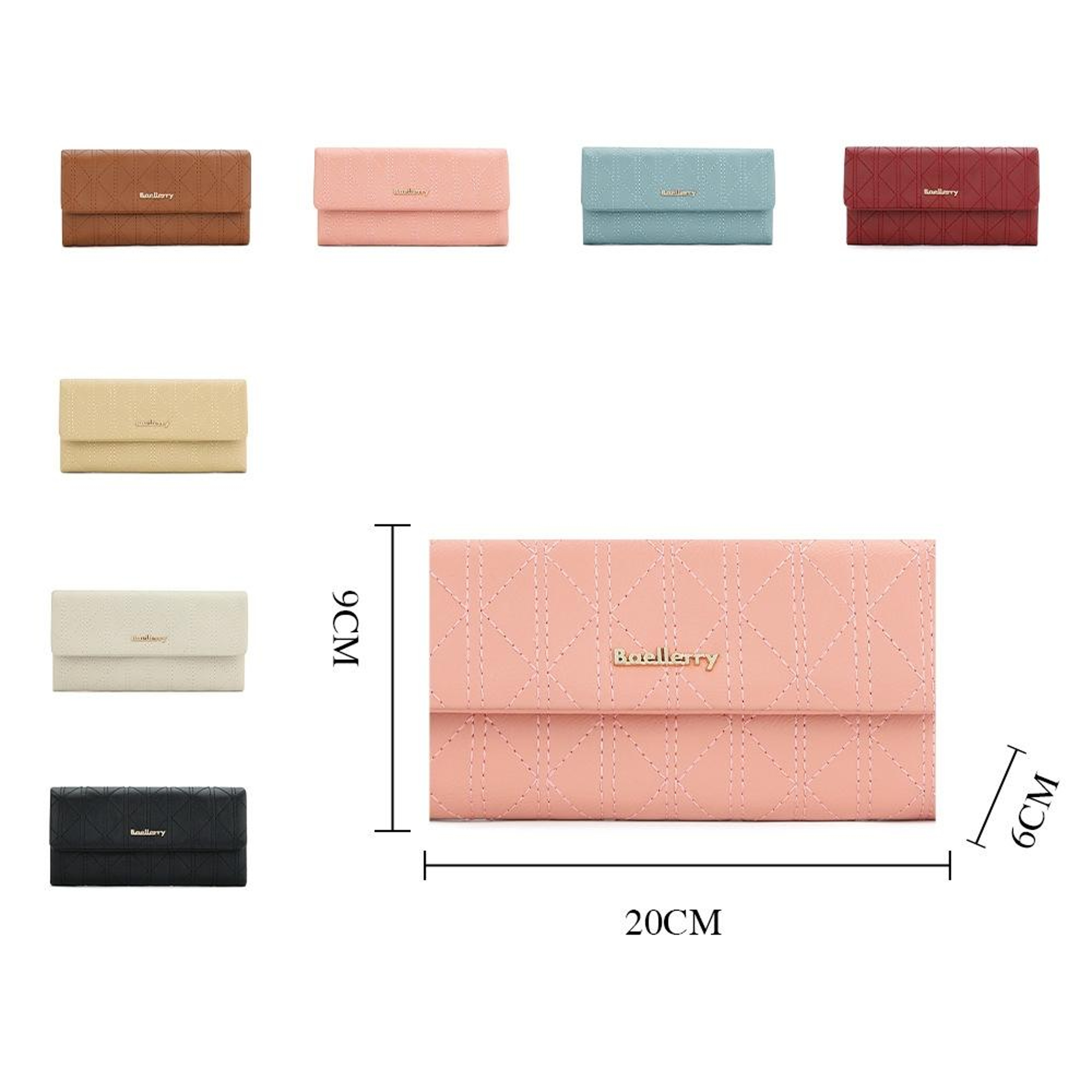 Womens Large Capacity PU Leather Clutch Wallet with Magnetic Buckle and Phone Storage – view 2