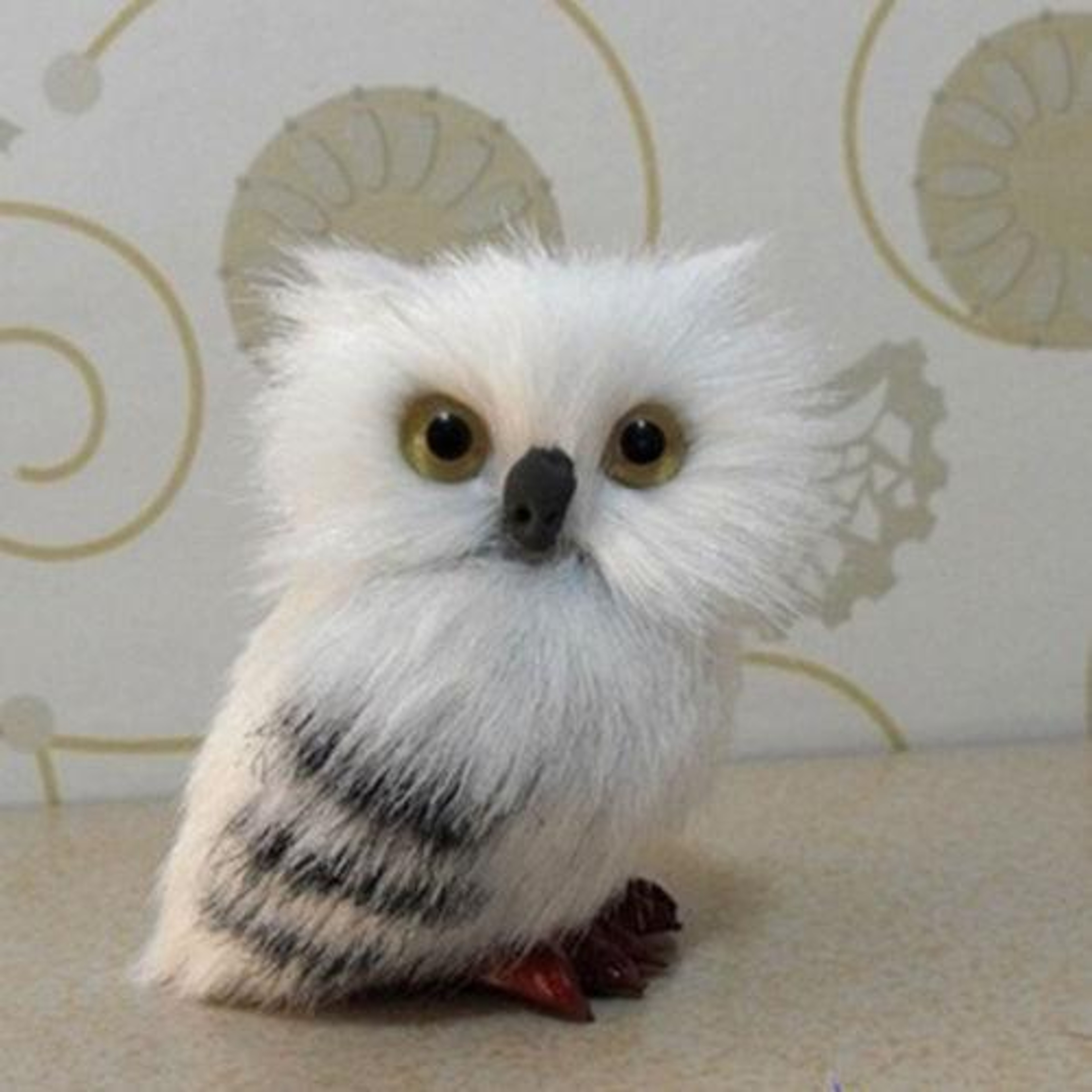 Artificial Fur Owl Christmas Decoration For Home And Car Holiday Decor 0