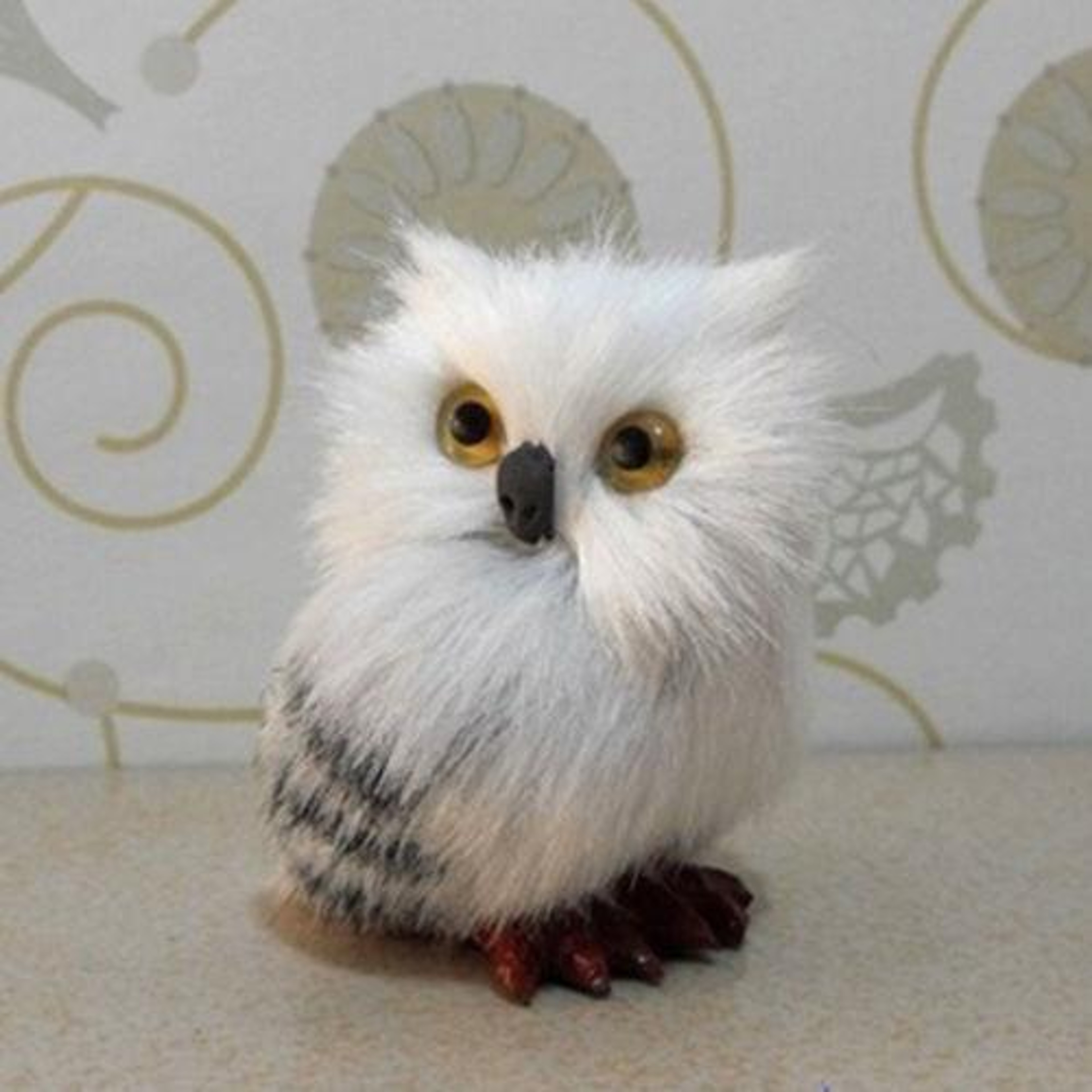 Artificial Fur Owl Christmas Decoration For Home And Car Holiday Decor 2