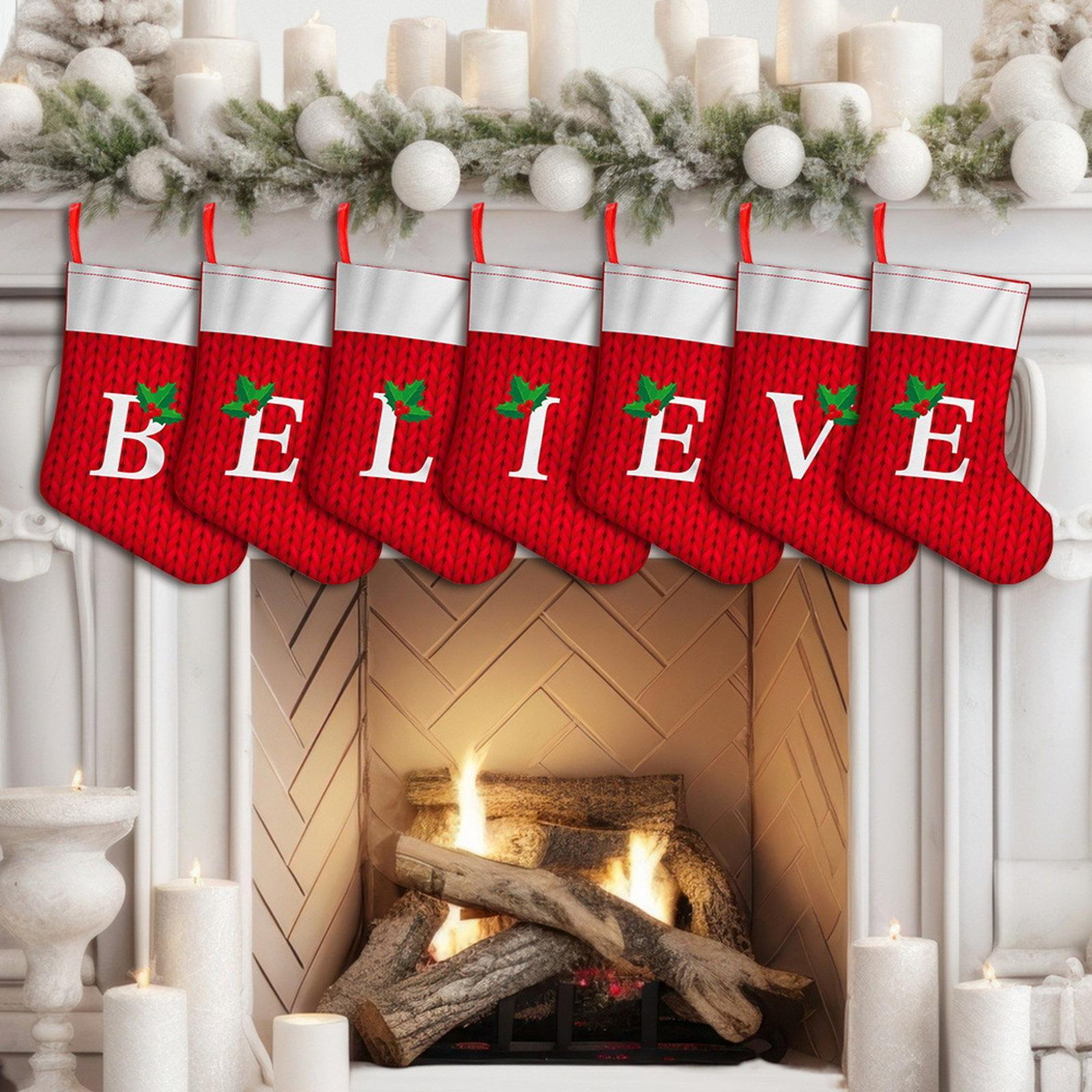 Printed Letter Christmas Stocking Ornament for Fireplace and Holiday Decor – view 3