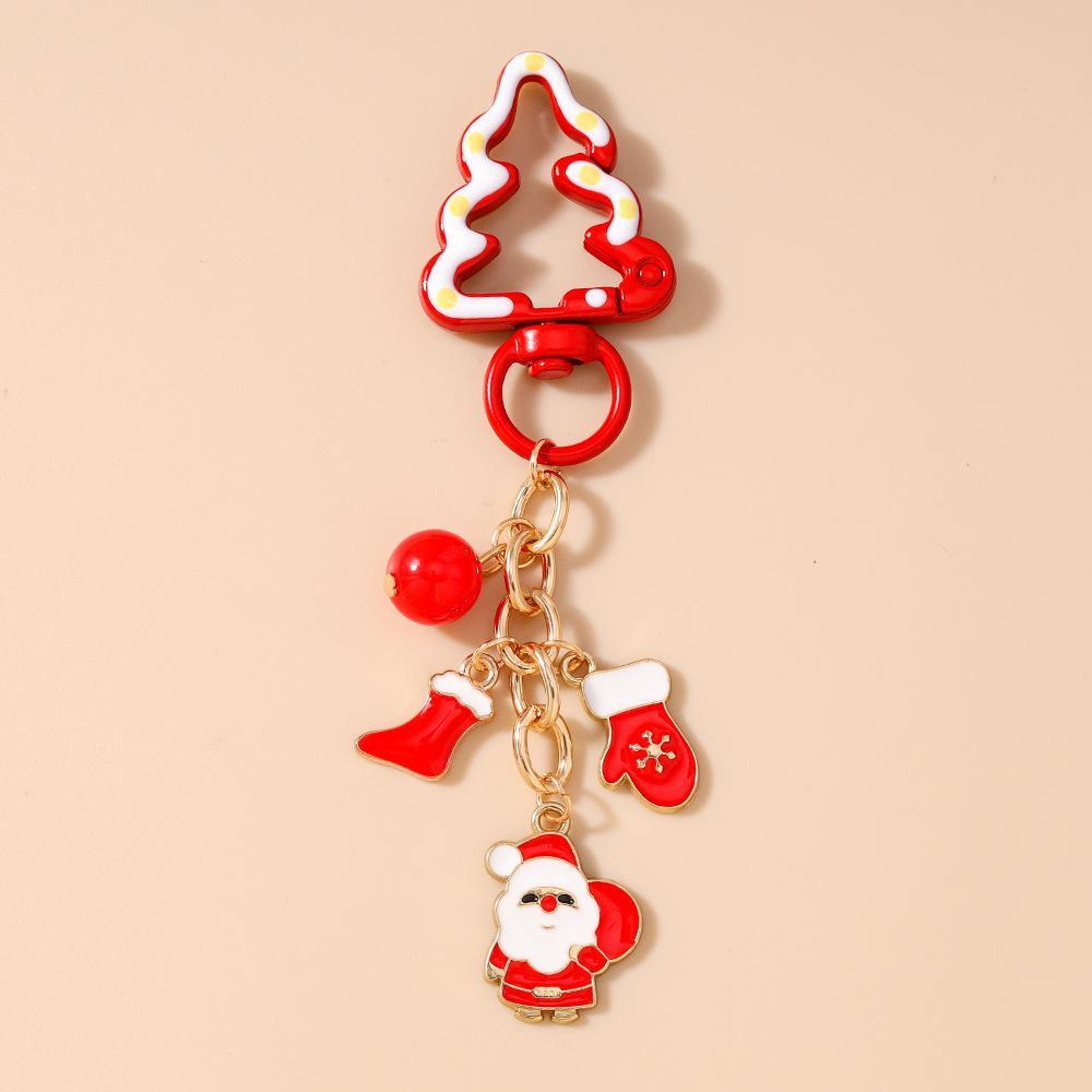 Christmas Keychain Pendant Zinc Alloy Festive Bag Decoration – view 7