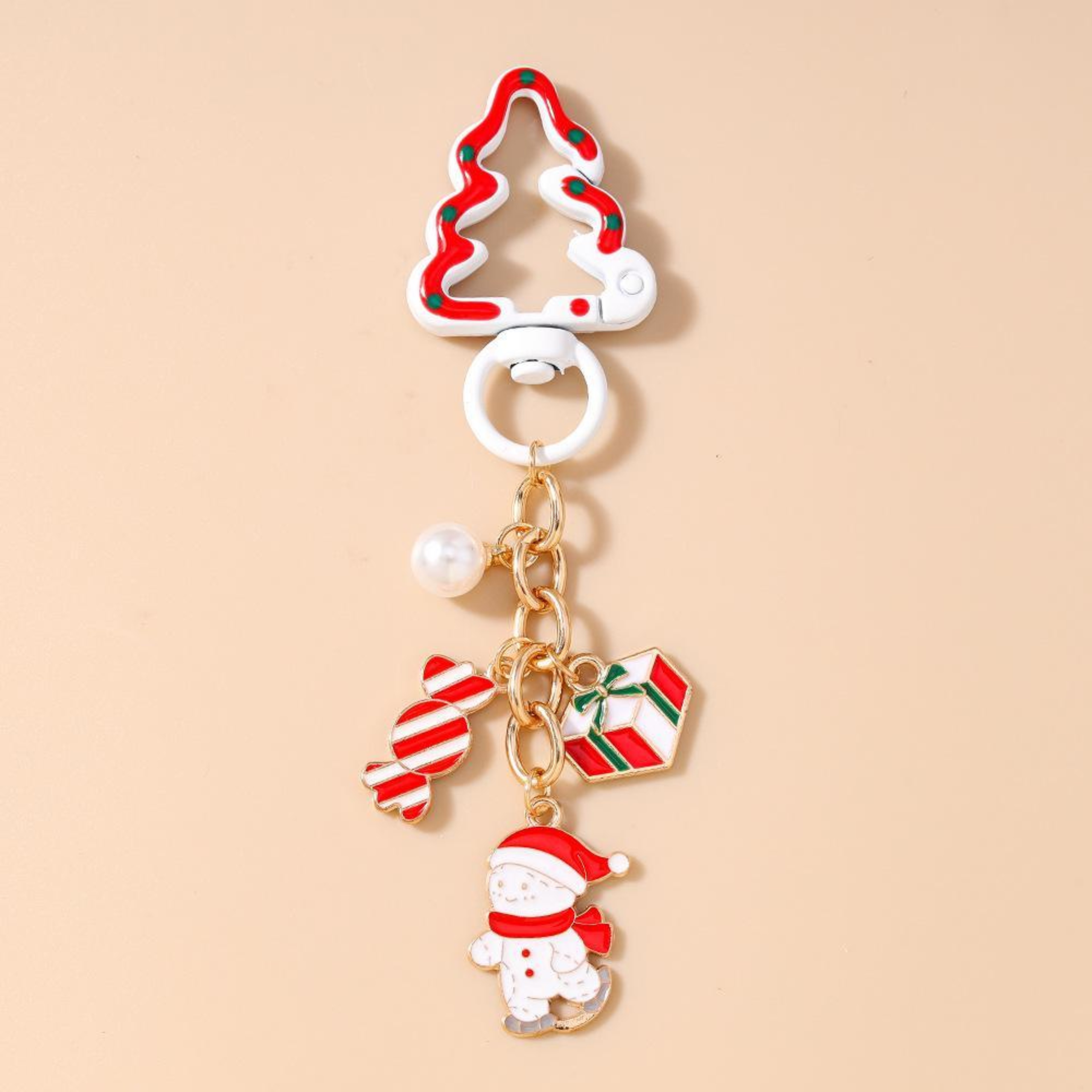 Christmas Keychain Pendant Zinc Alloy Festive Bag Decoration – view 9