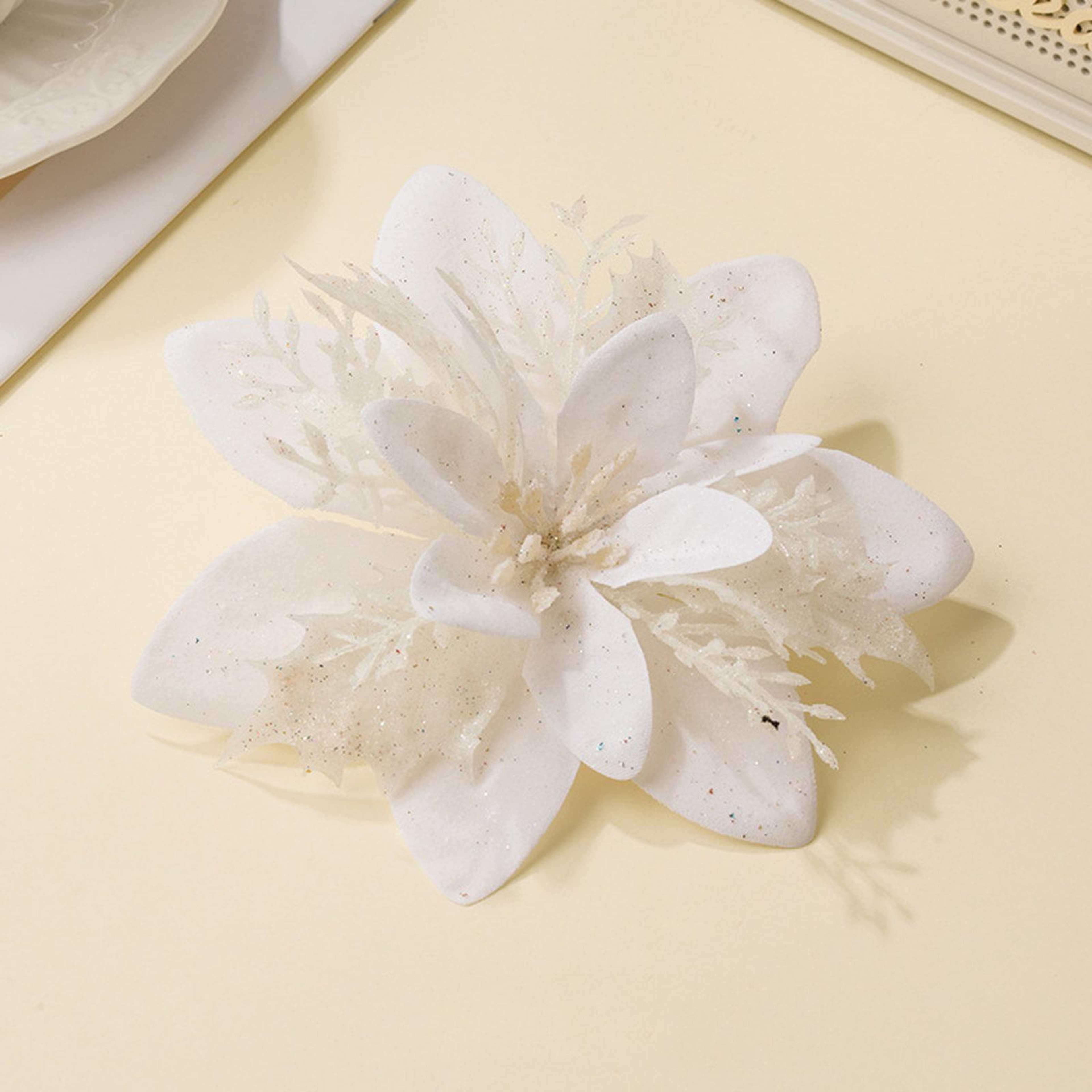 Artificial Christmas Flowers with Bendable Stems for Tree and Holiday Decorations – view 11