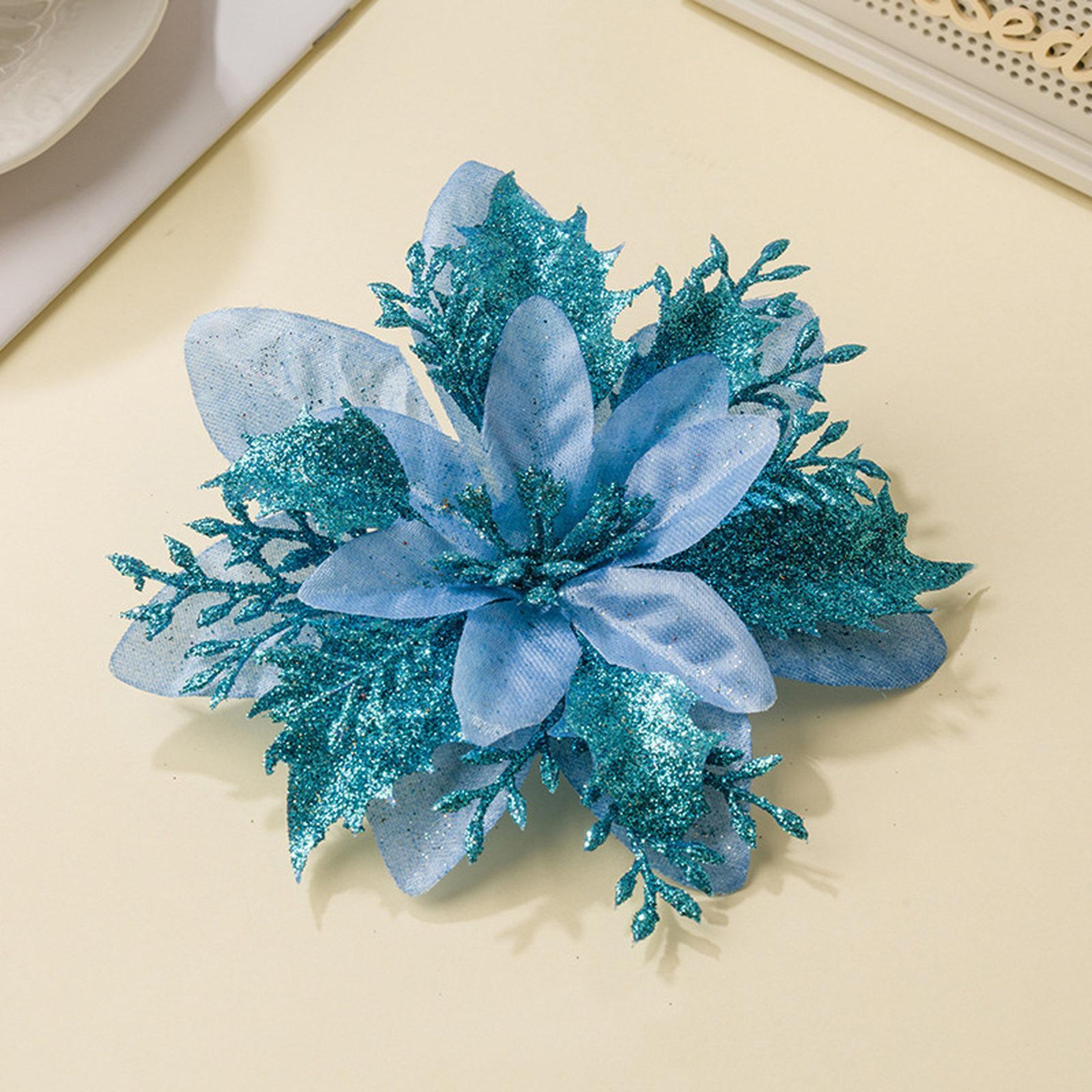 Artificial Christmas Flowers with Bendable Stems for Tree and Holiday Decorations – view 12