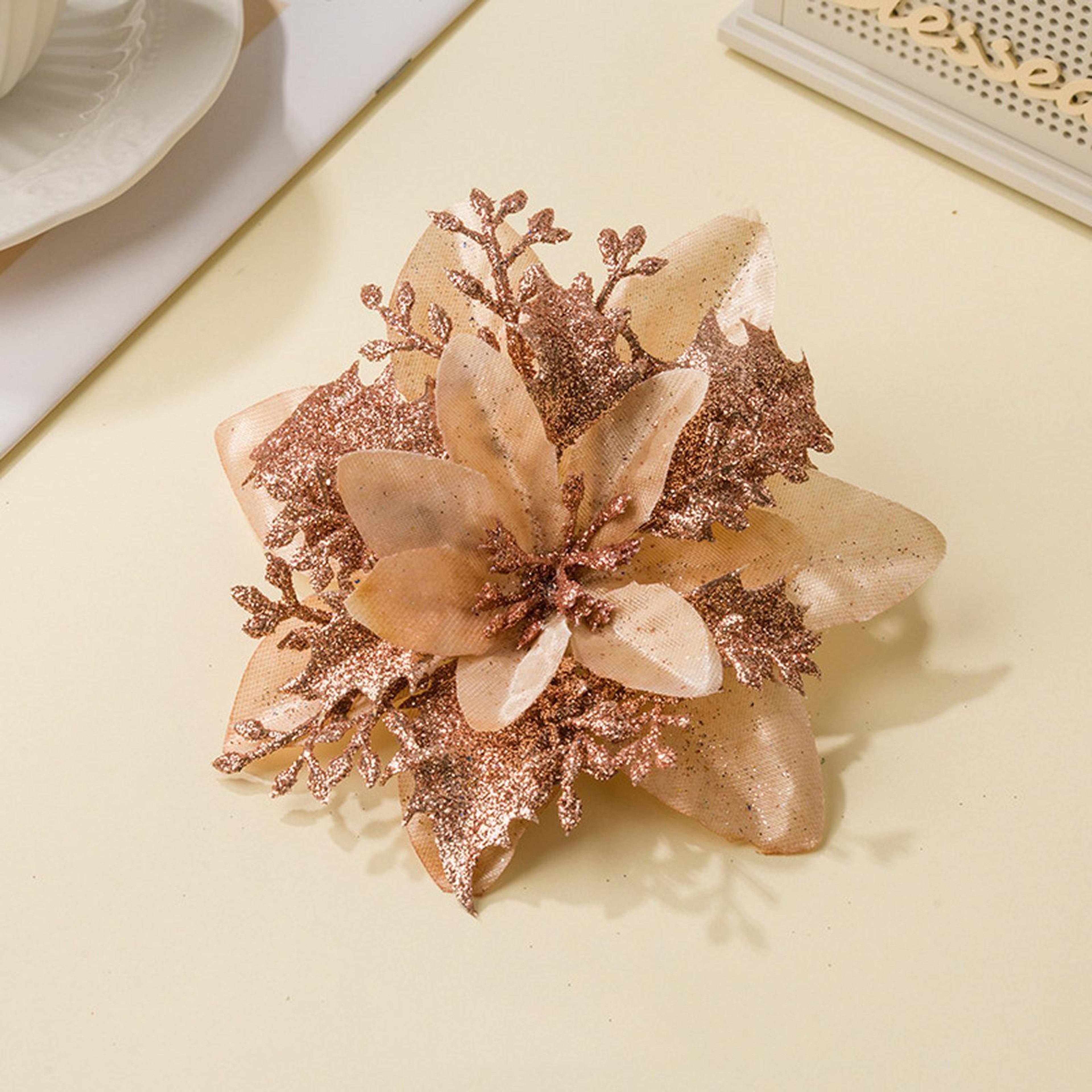 Artificial Christmas Flowers with Bendable Stems for Tree and Holiday Decorations – view 17