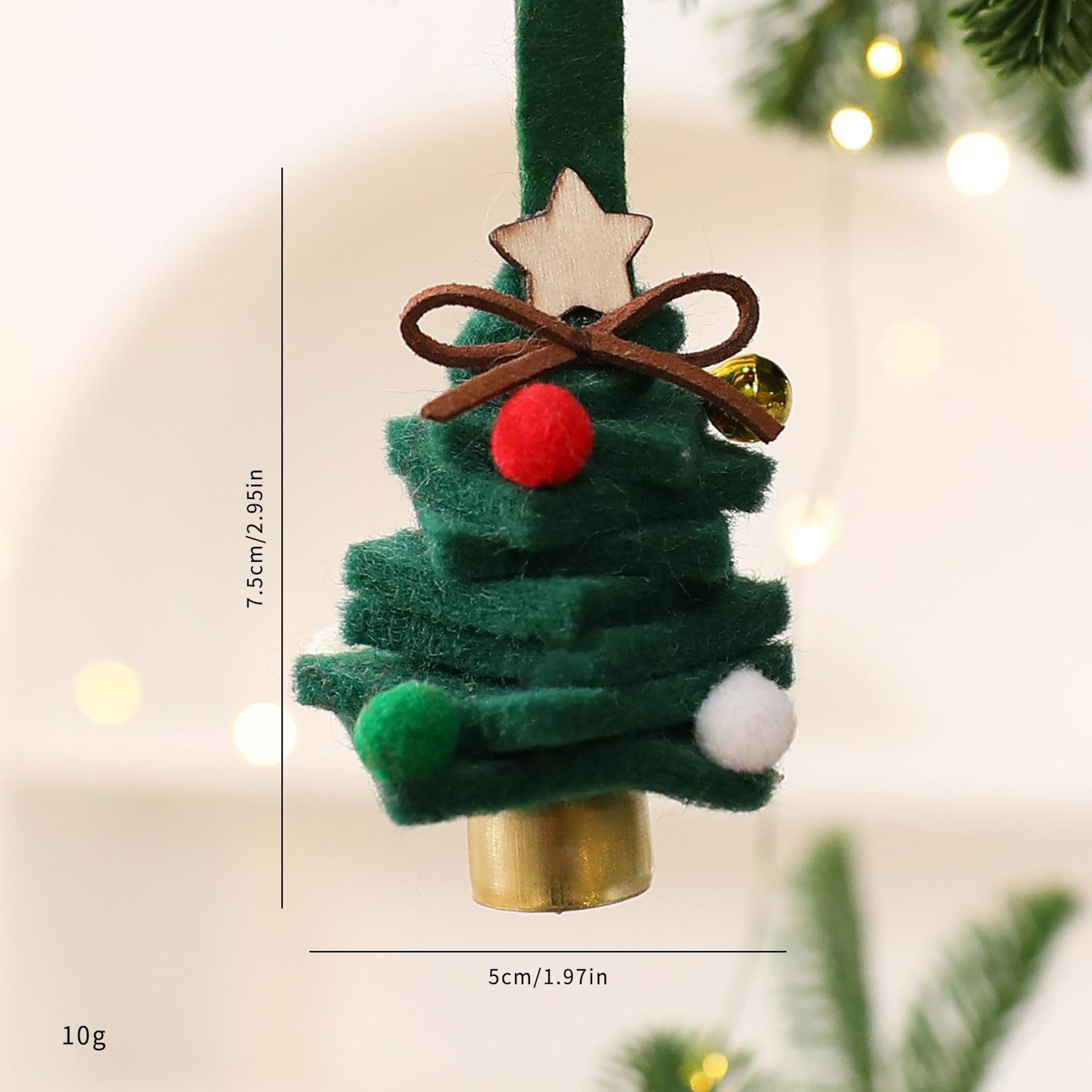 Mini Felt Christmas Tree Bell Hanging Ornament for Holiday Decorations – view 7