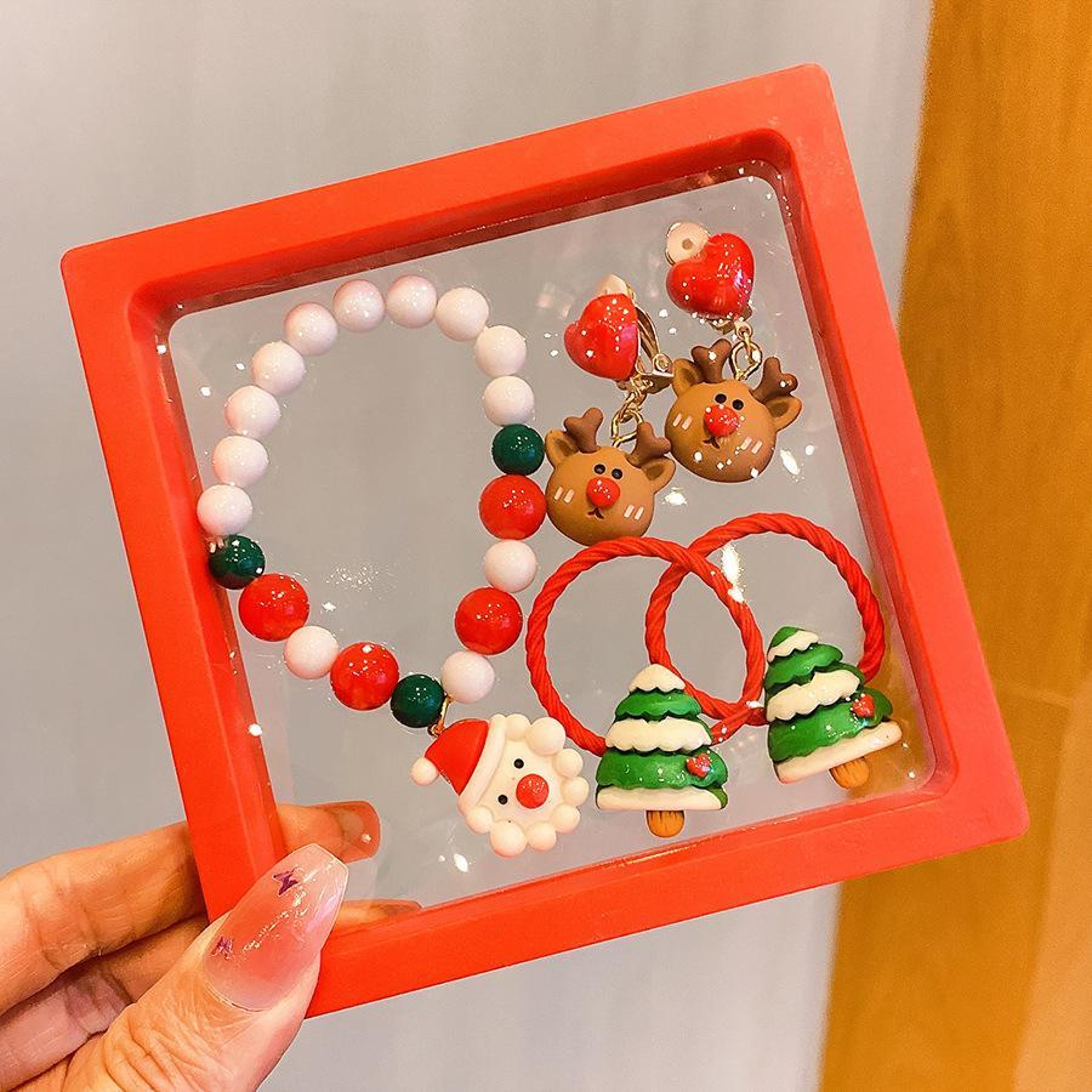 5 Piece Christmas Jewelry Set for Kids Holiday Party Dress Up Accessories – view 3