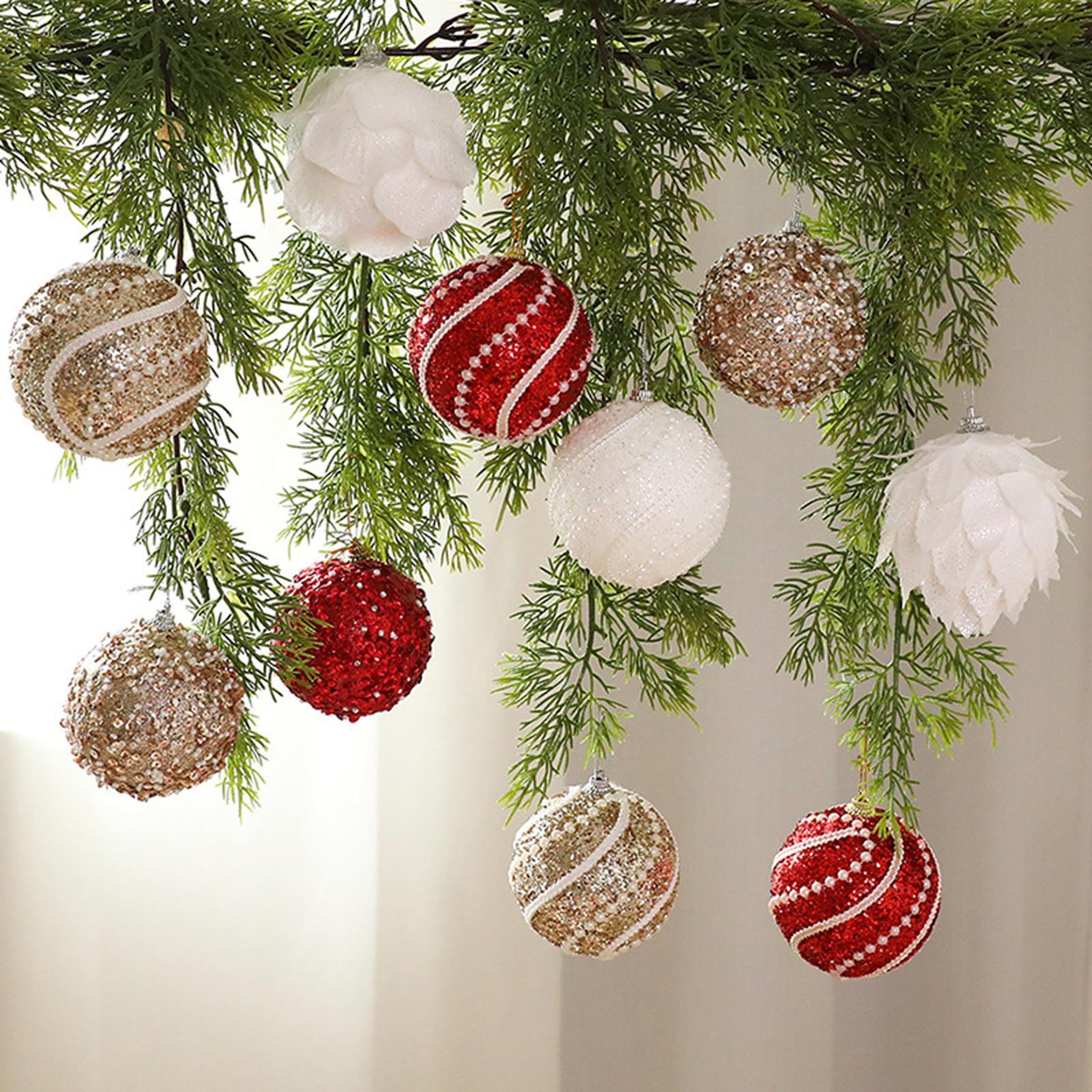 Colorful Christmas Tree Foam Ball Hanging Ornaments for Holiday Decorations – view 2