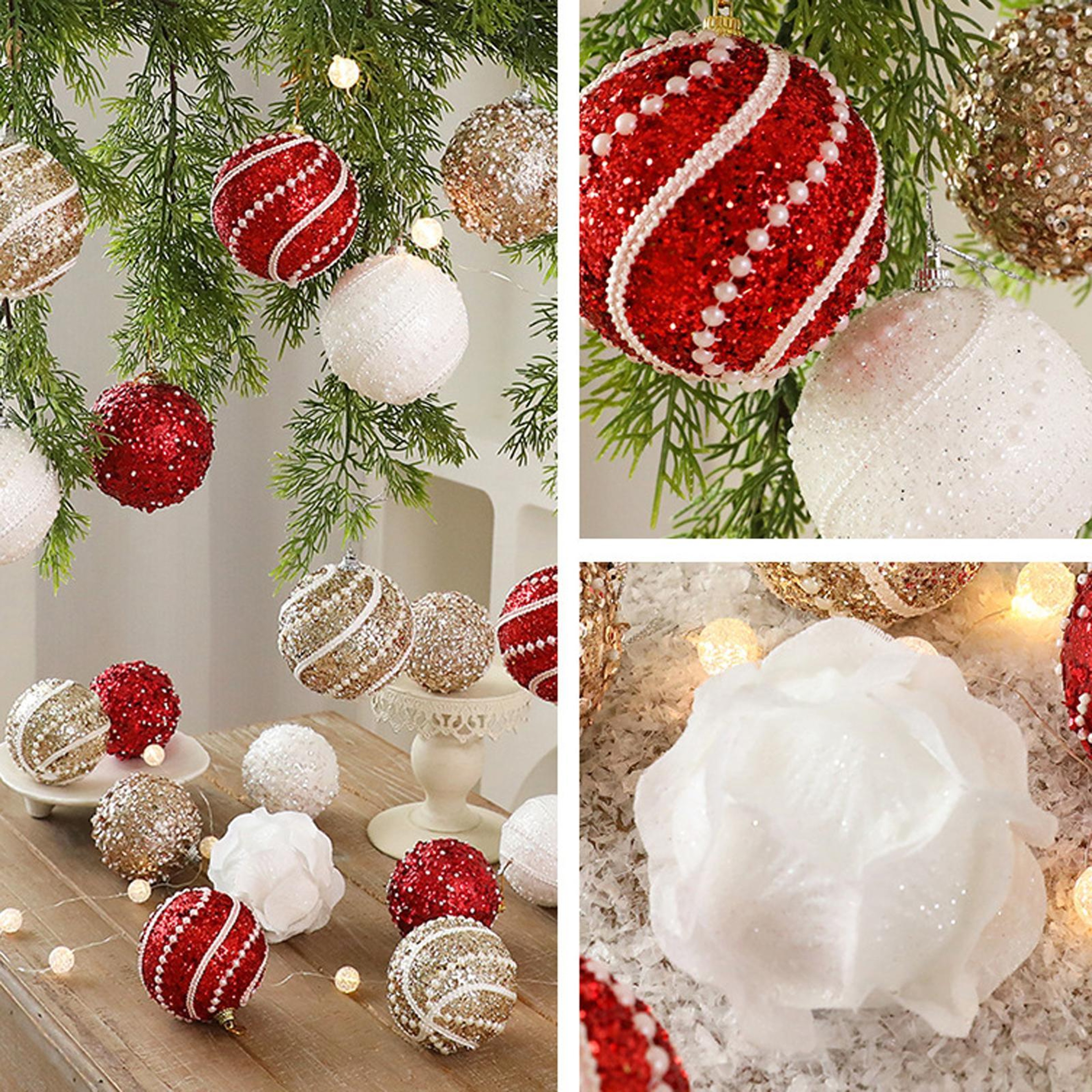 Colorful Christmas Tree Foam Ball Hanging Ornaments for Holiday Decorations – view 4