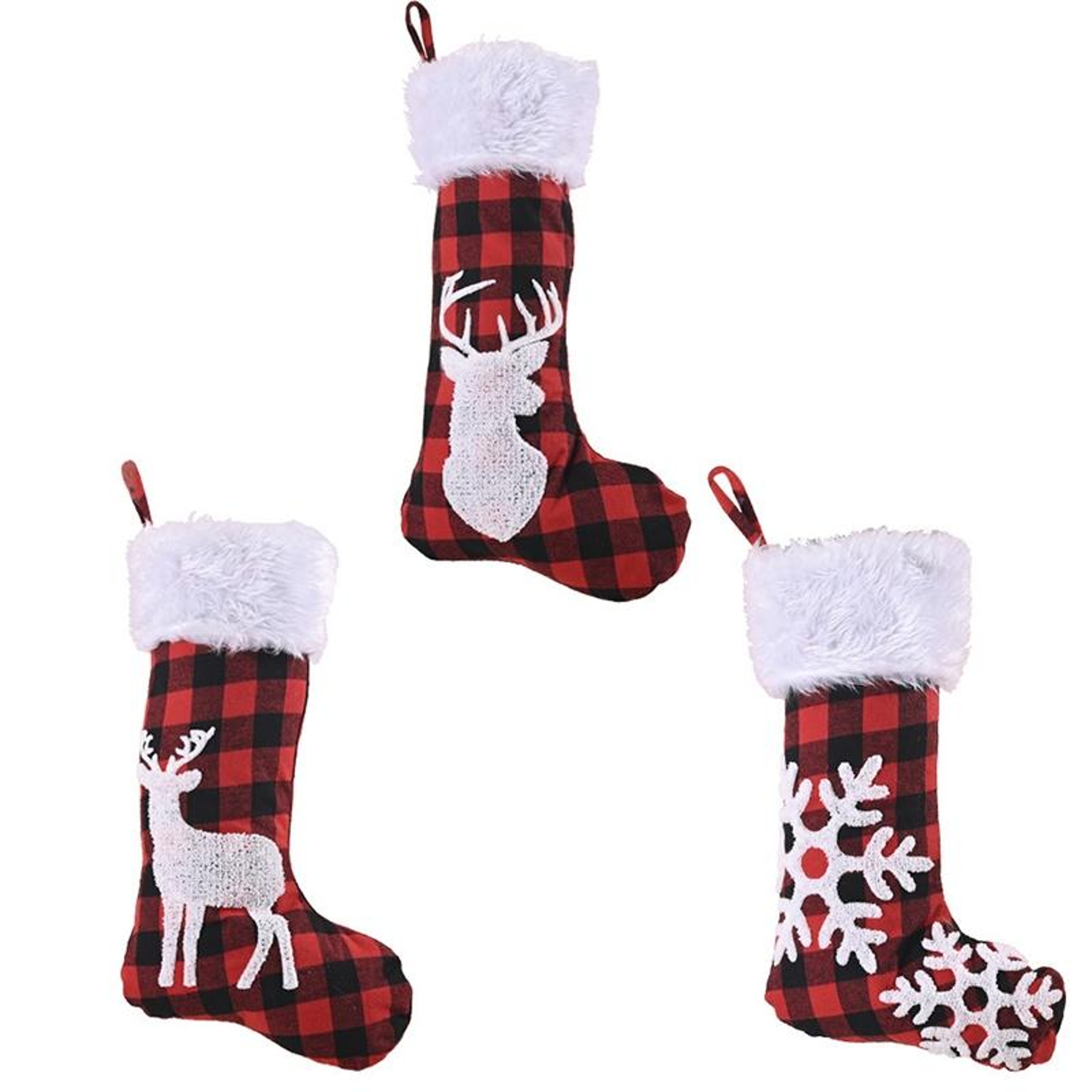 Christmas Stocking Gift Bag Cloth Holiday Hanging Decoration – view 8
