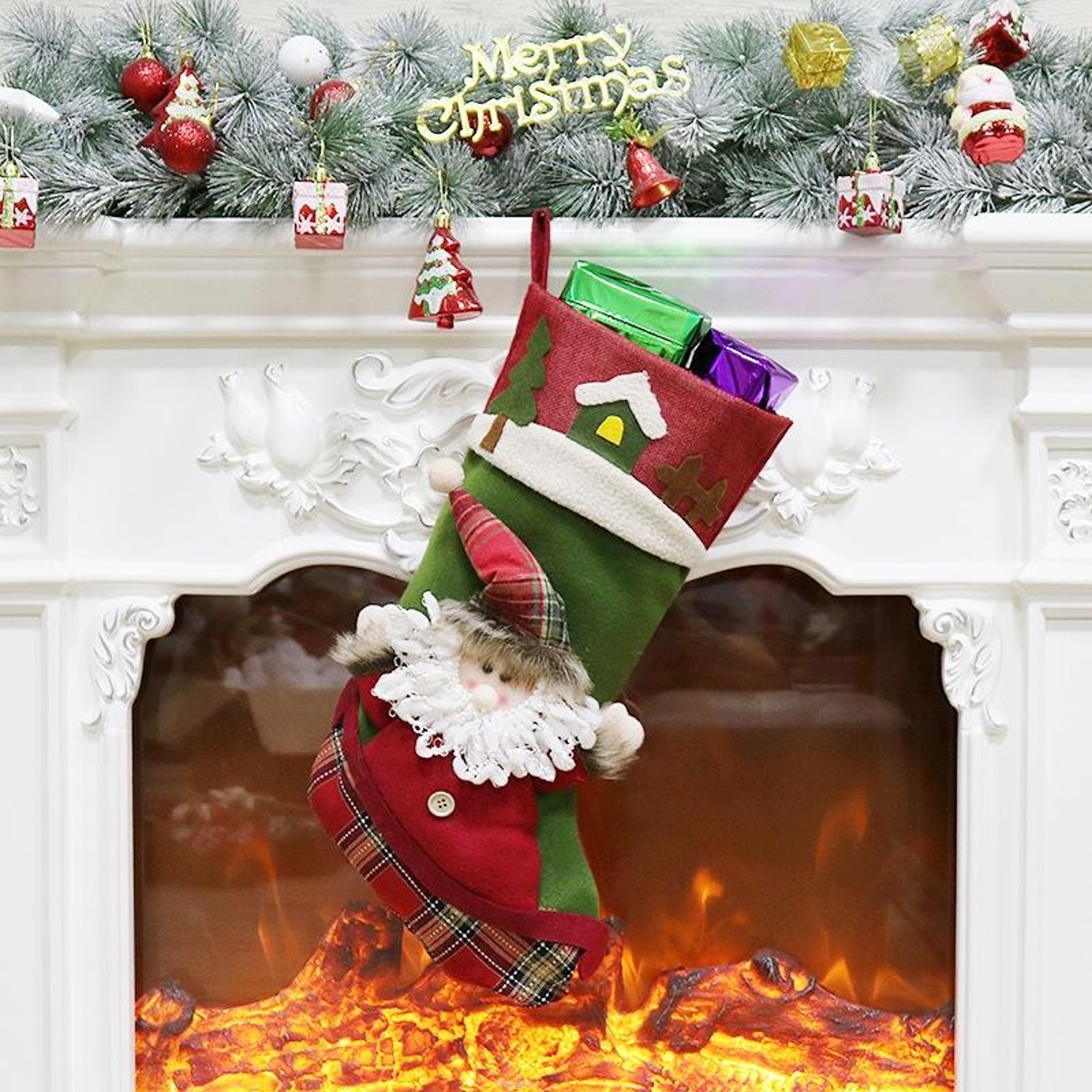 Christmas Stocking Gift Bag Christmas Tree Hanging Decoration – view 2