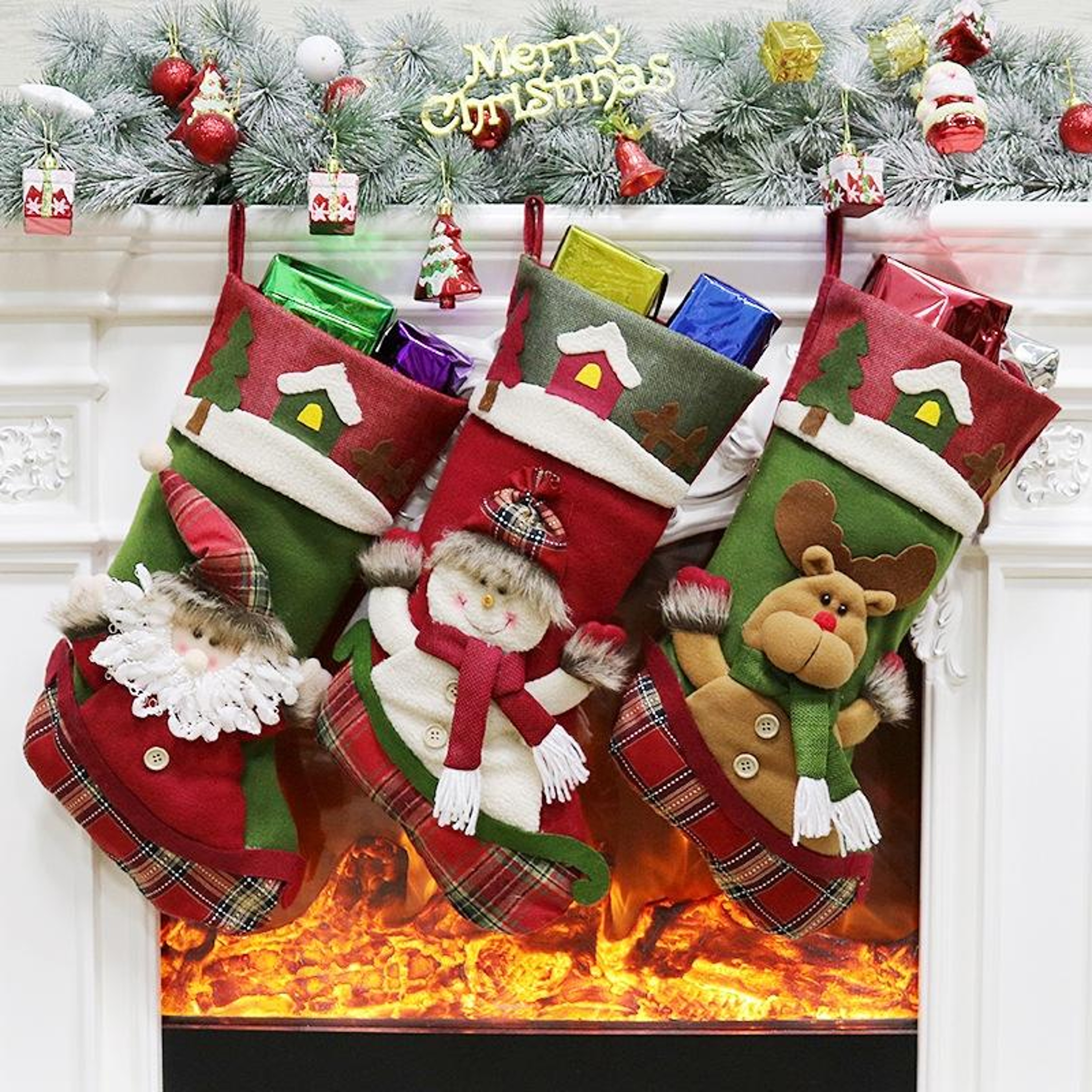 Christmas Stocking Gift Bag Christmas Tree Hanging Decoration – view 5