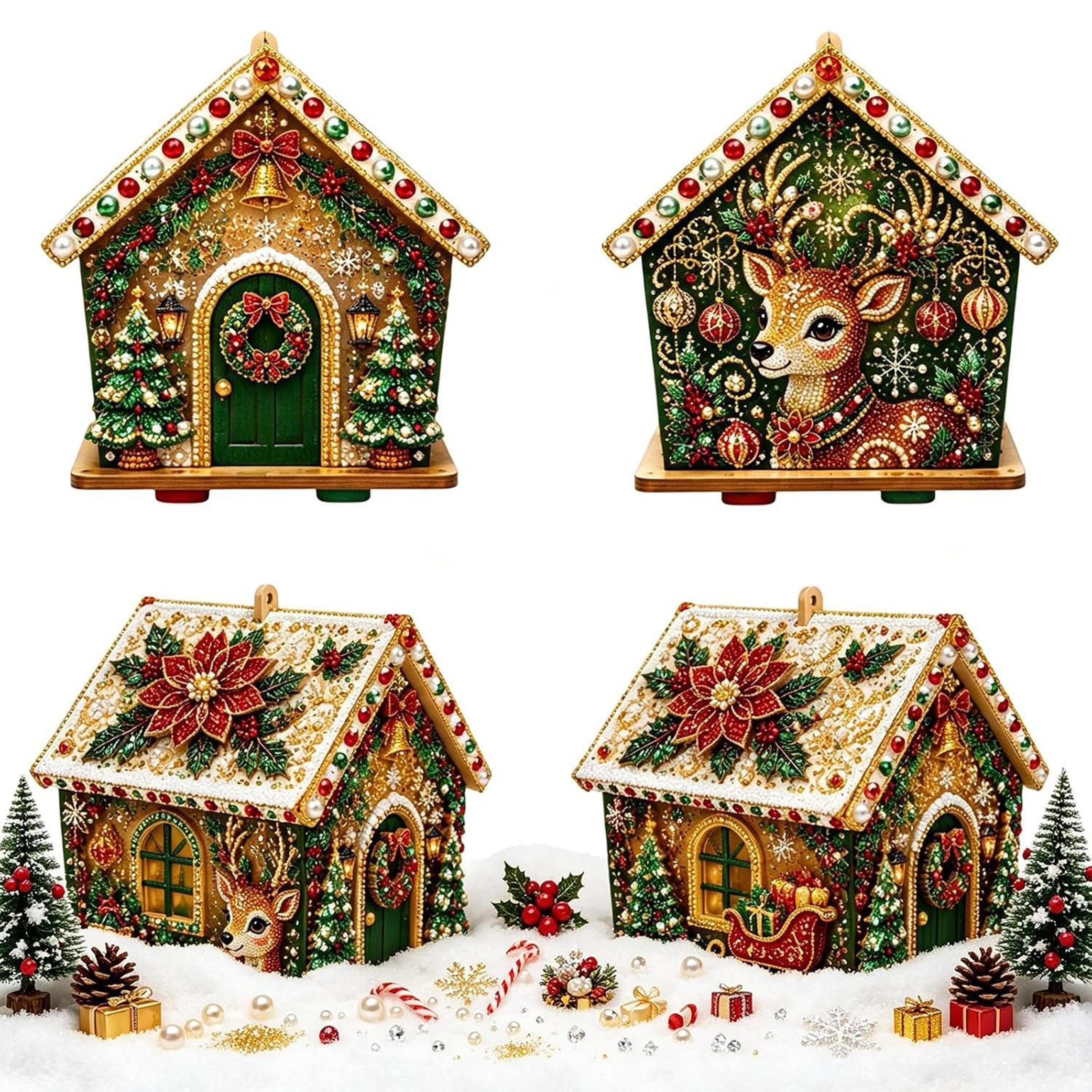 DIY Beaded Pearl Christmas Tree Craft Kit for Holiday Decorations – view 5